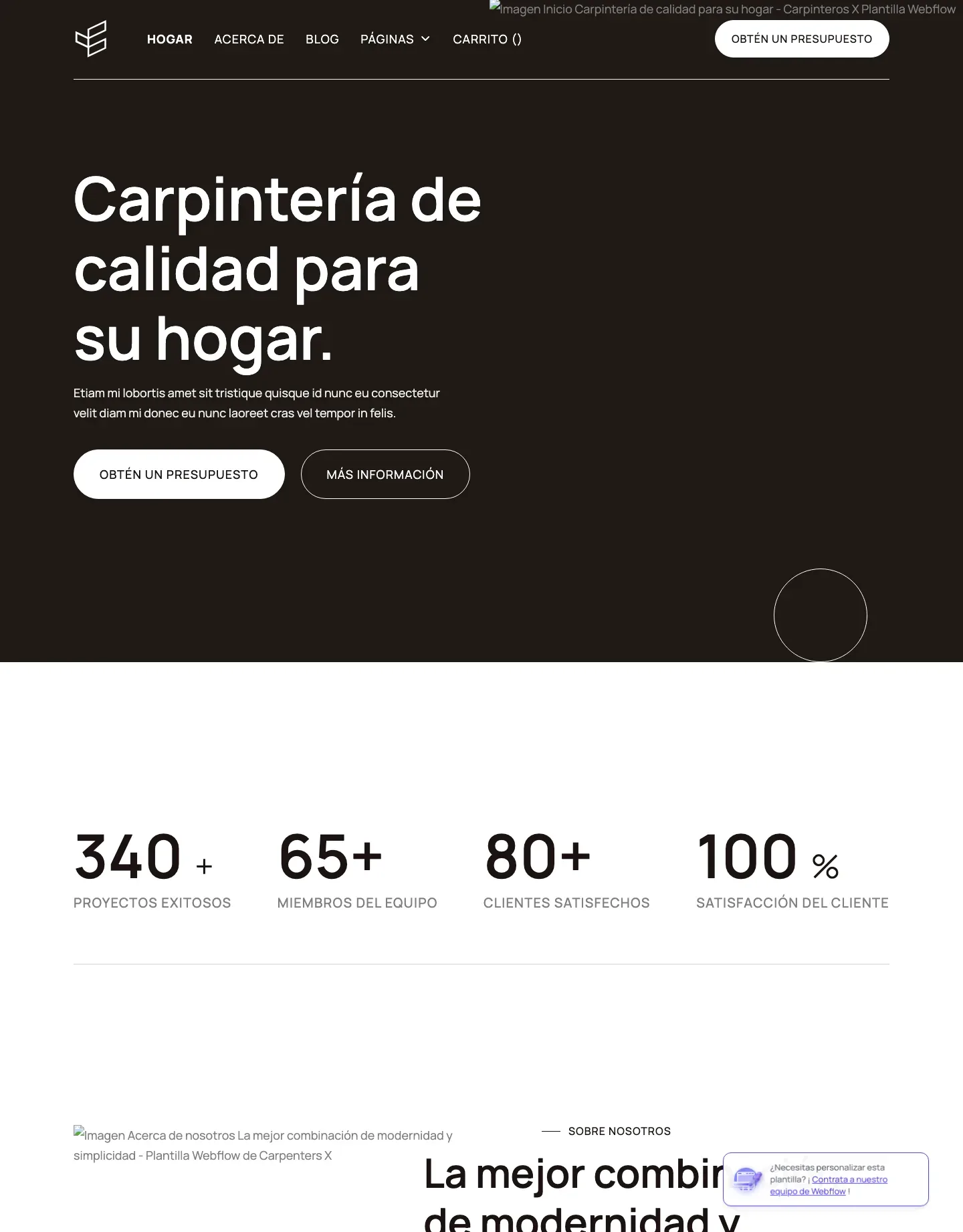 Diseño de página web para construcción y arquitectura