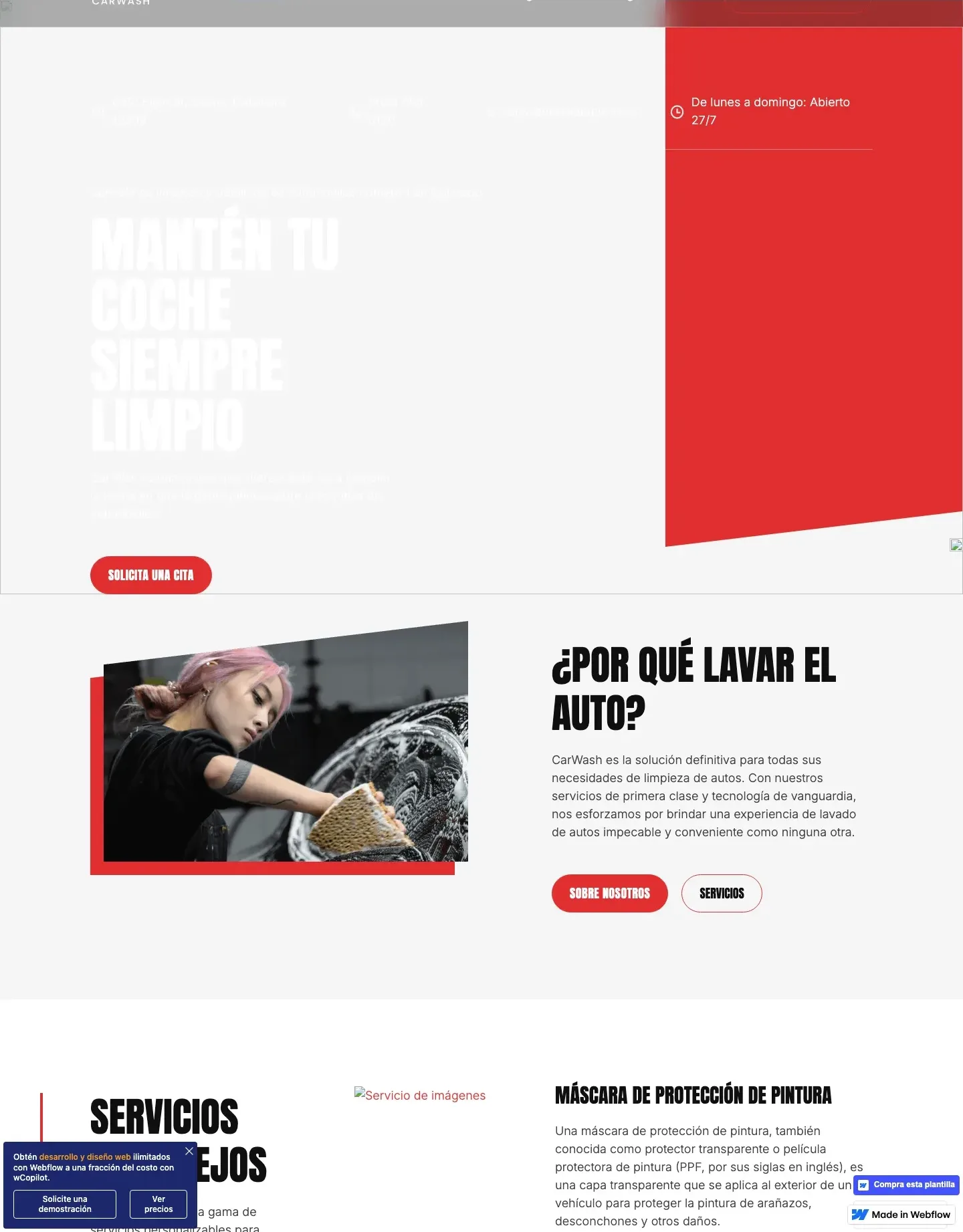 Diseño de página web para talleres y automotriz