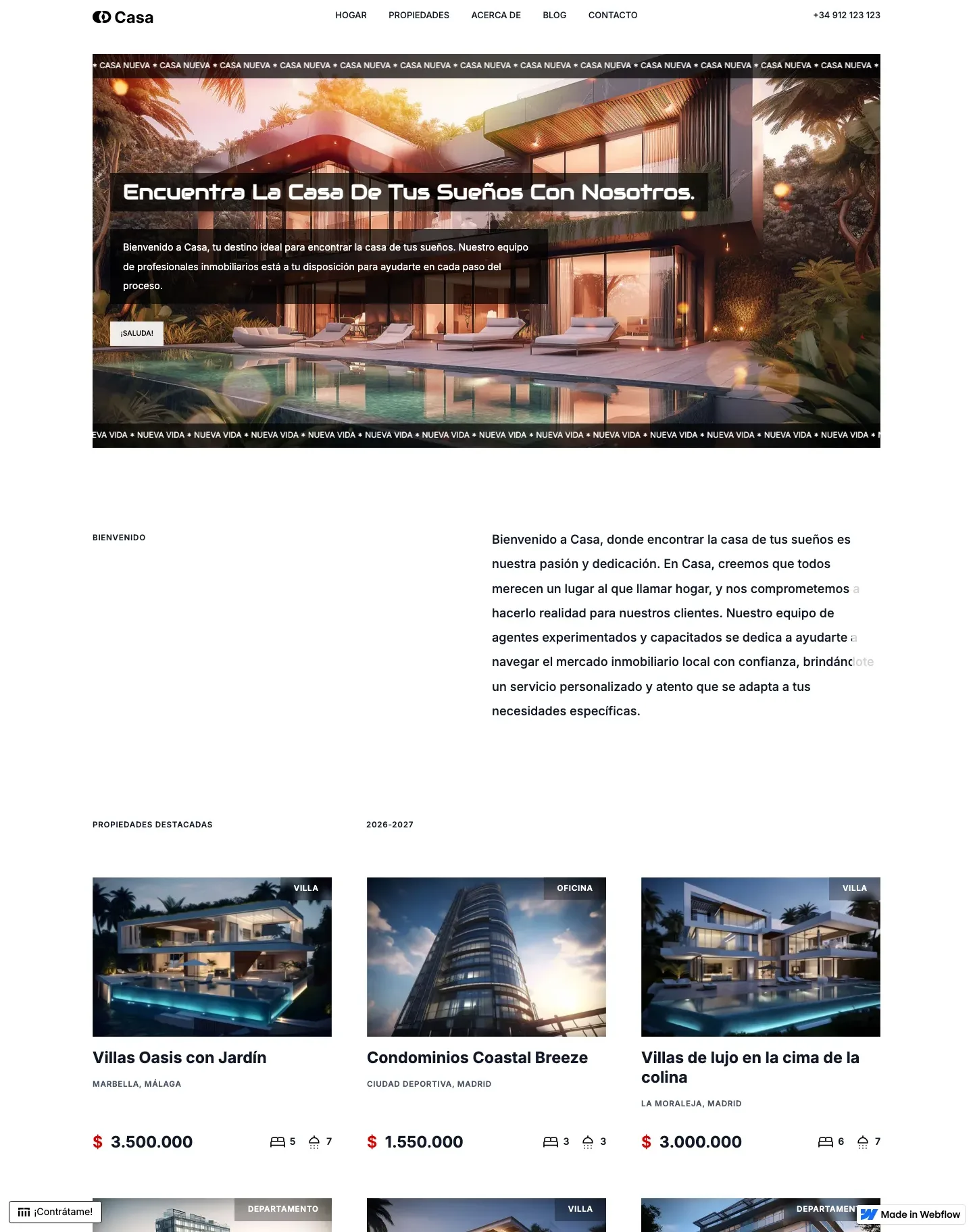 Diseño de página web para inmobiliarias