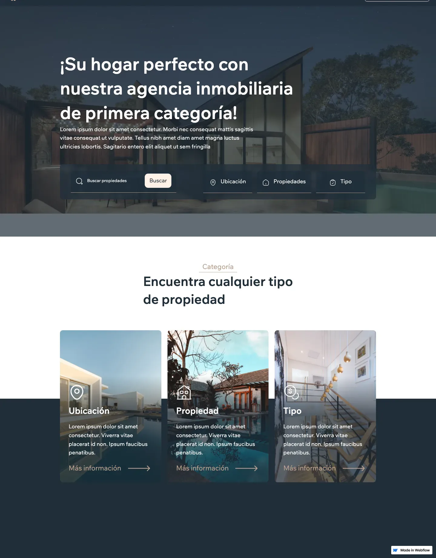 Diseño de página web para inmobiliarias