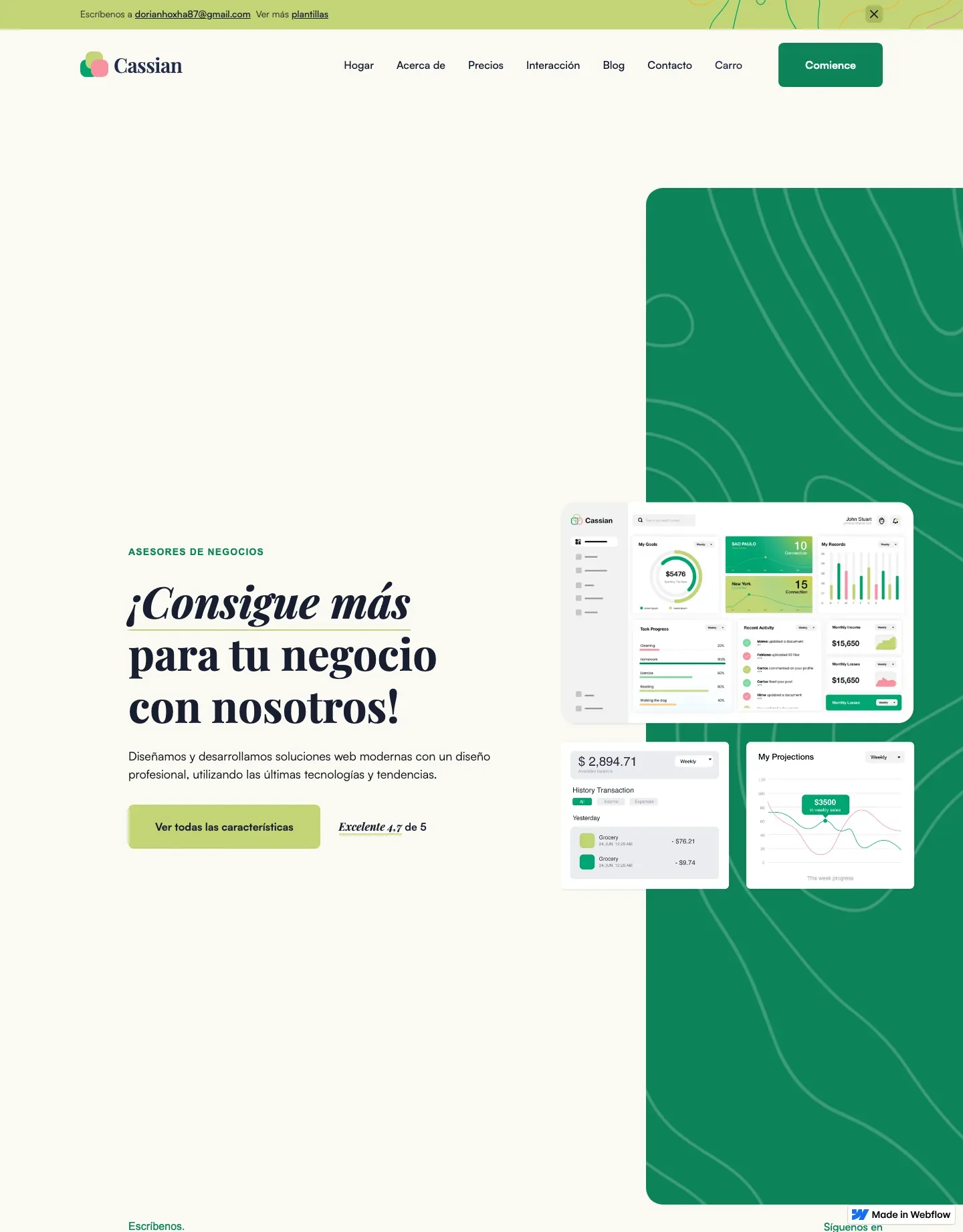 Diseño de página web para landing pages