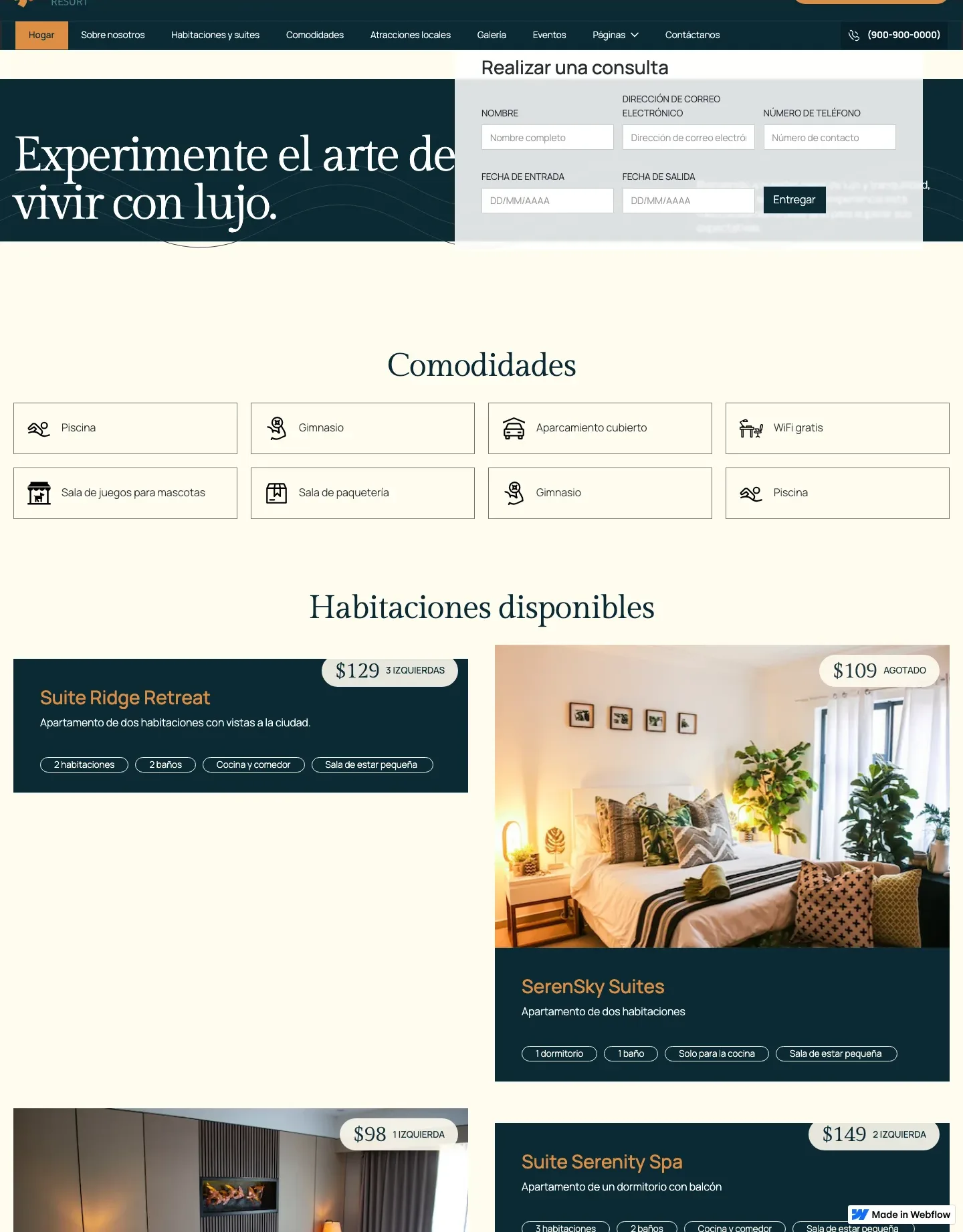 Diseño de página web para hoteles