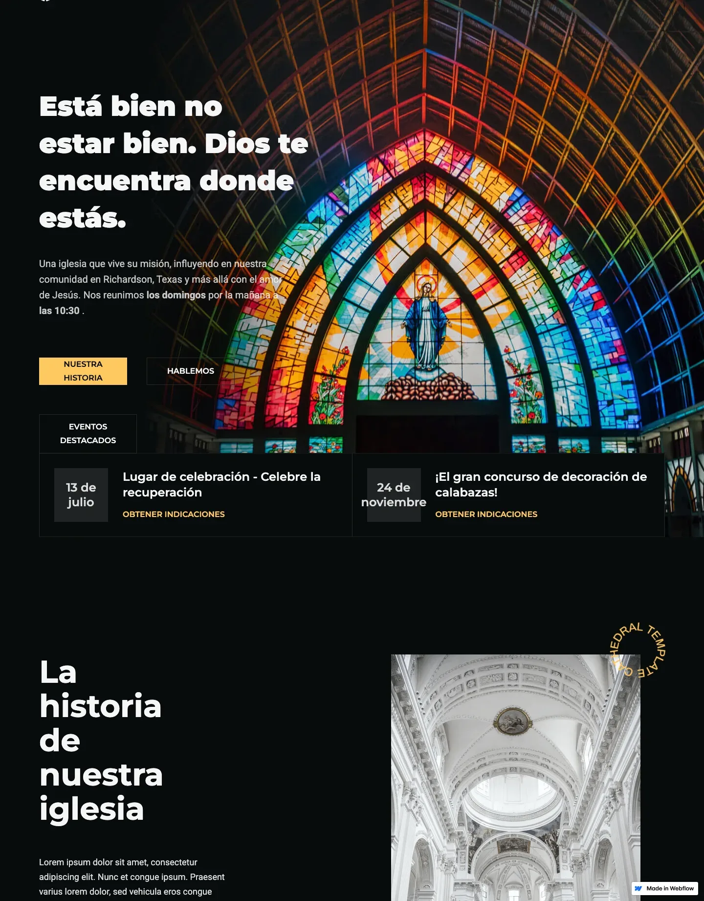 Diseño de página web para ong e iglesias