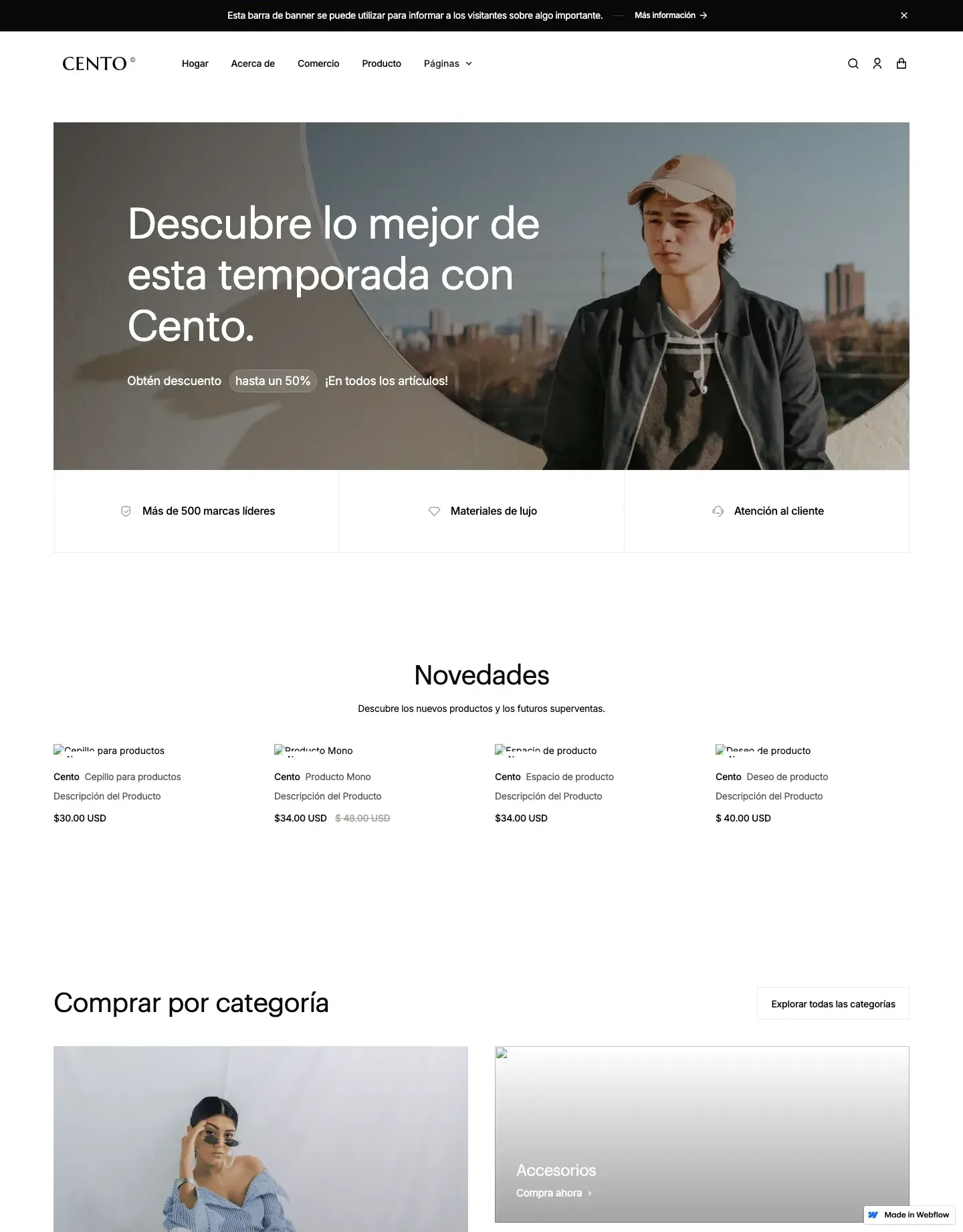 Diseño de página web para tienda en línea
