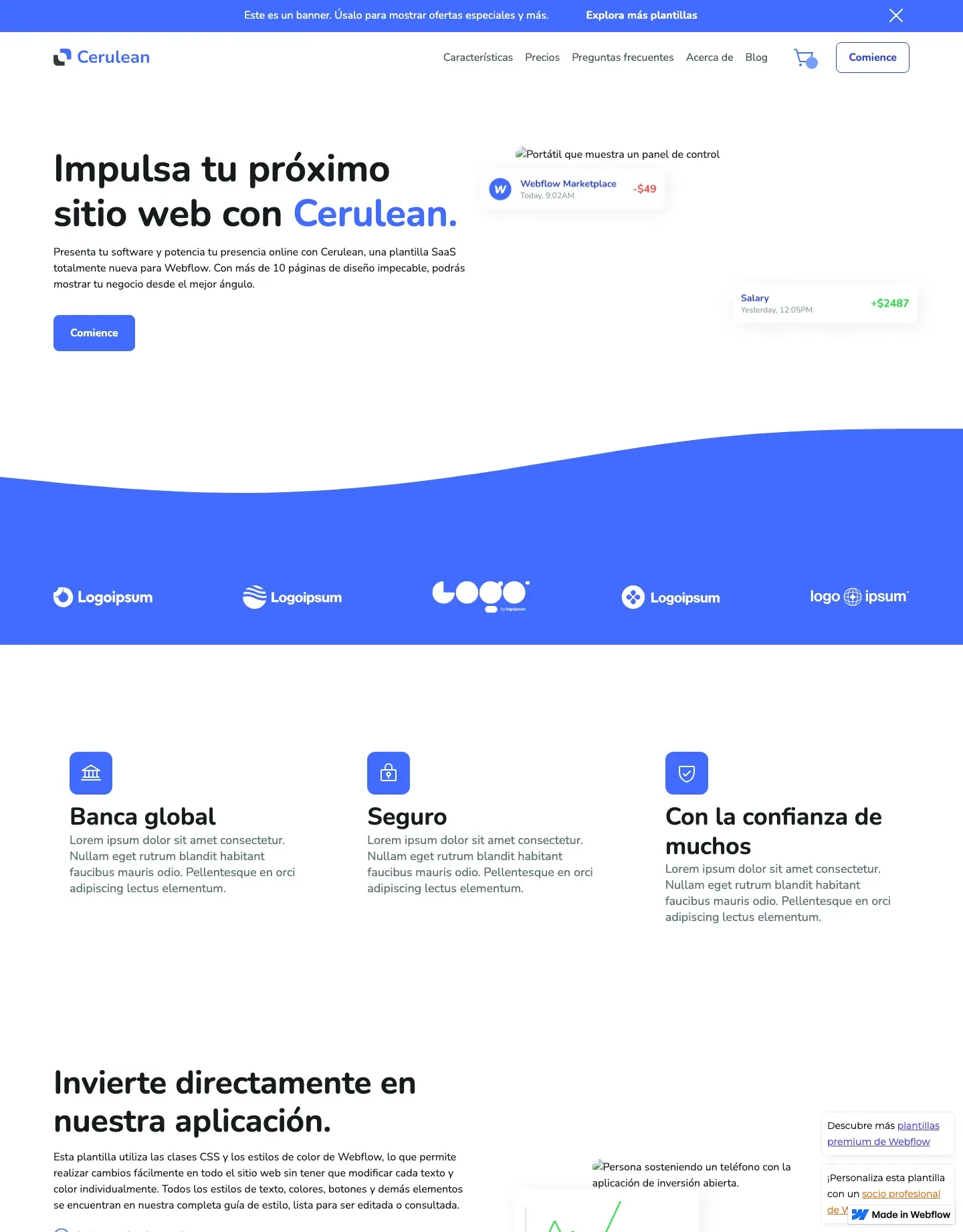 Diseño de página web para landing pages