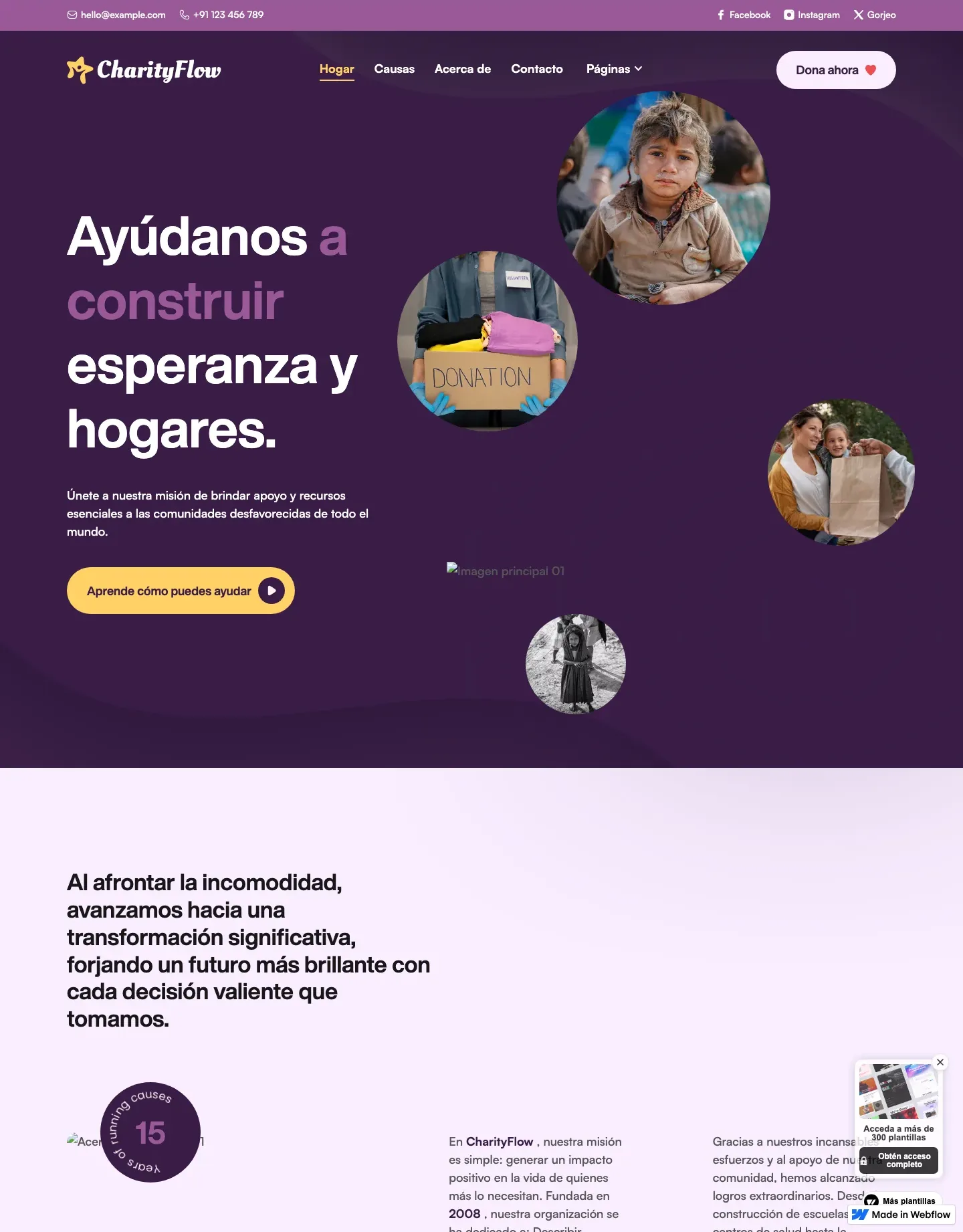 Diseño de página web para ong e iglesias