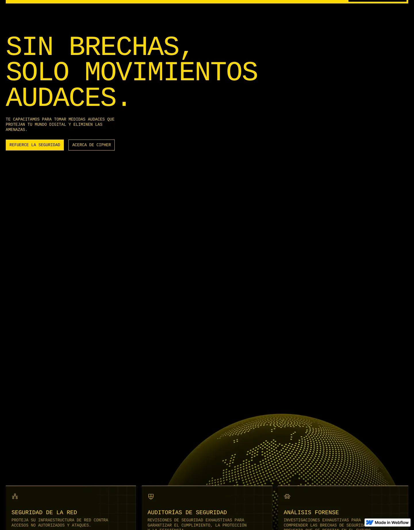 Diseño de página web para servicios y mantenimiento