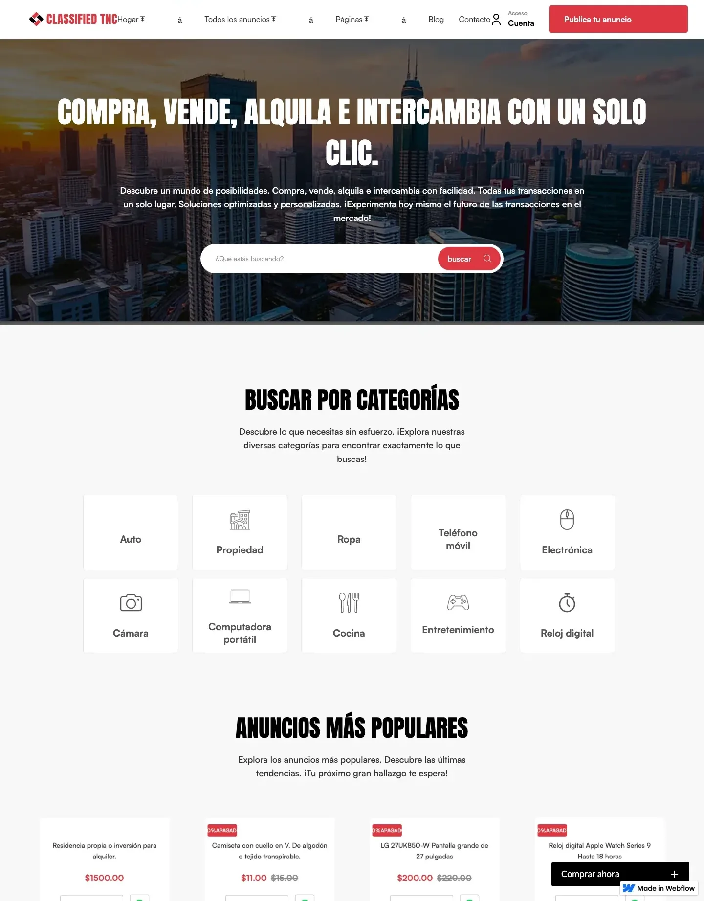 Diseño de página web para tienda en línea