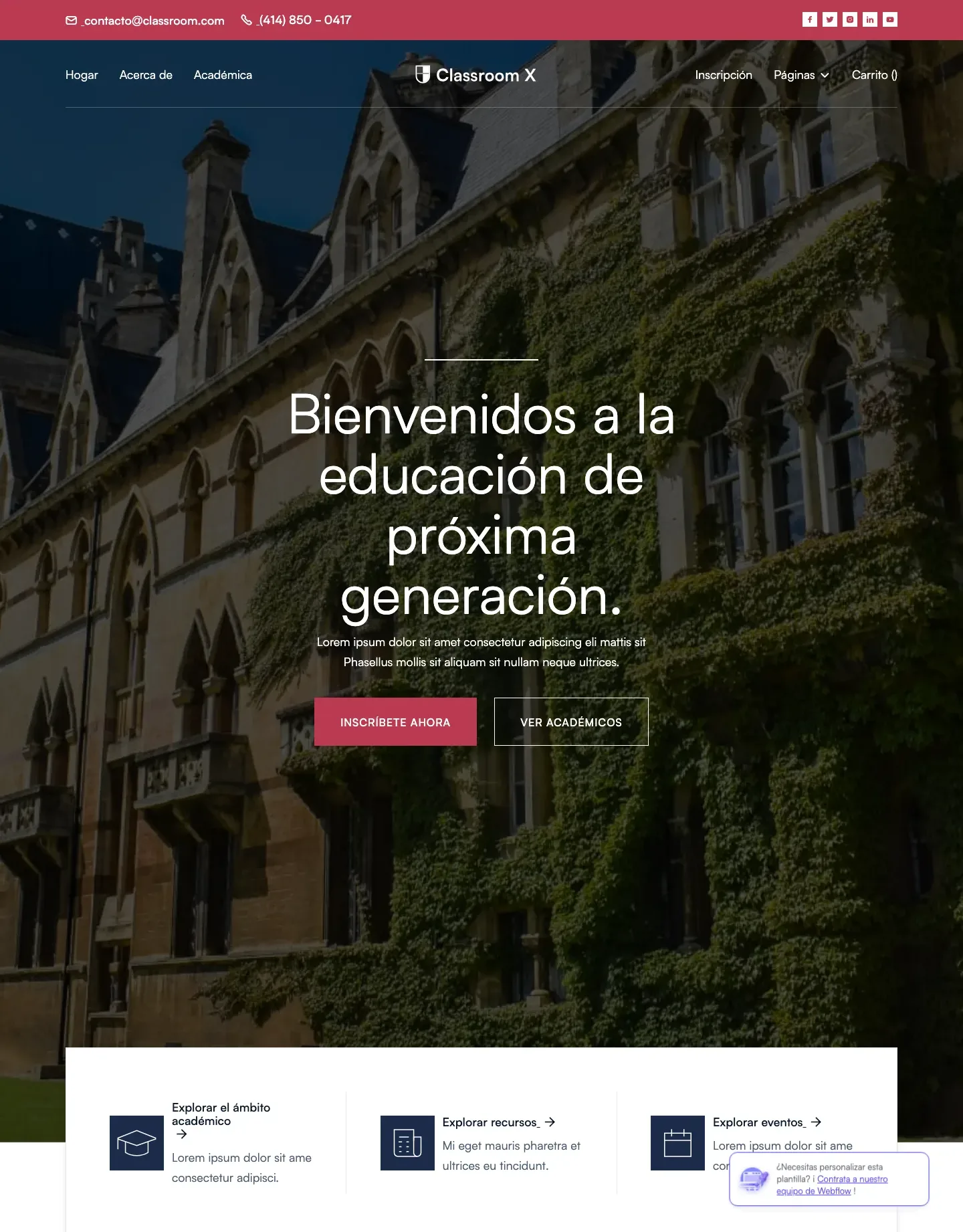 Diseño de página web para educación