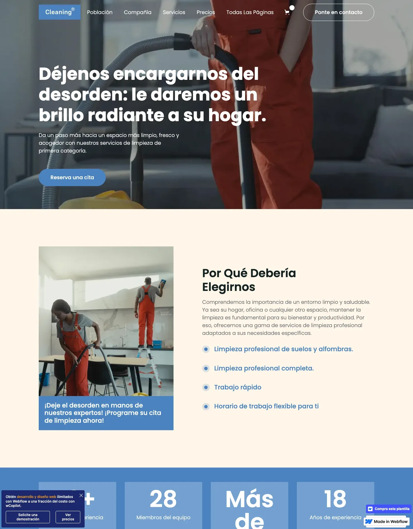 Diseño de página web para servicios y mantenimiento