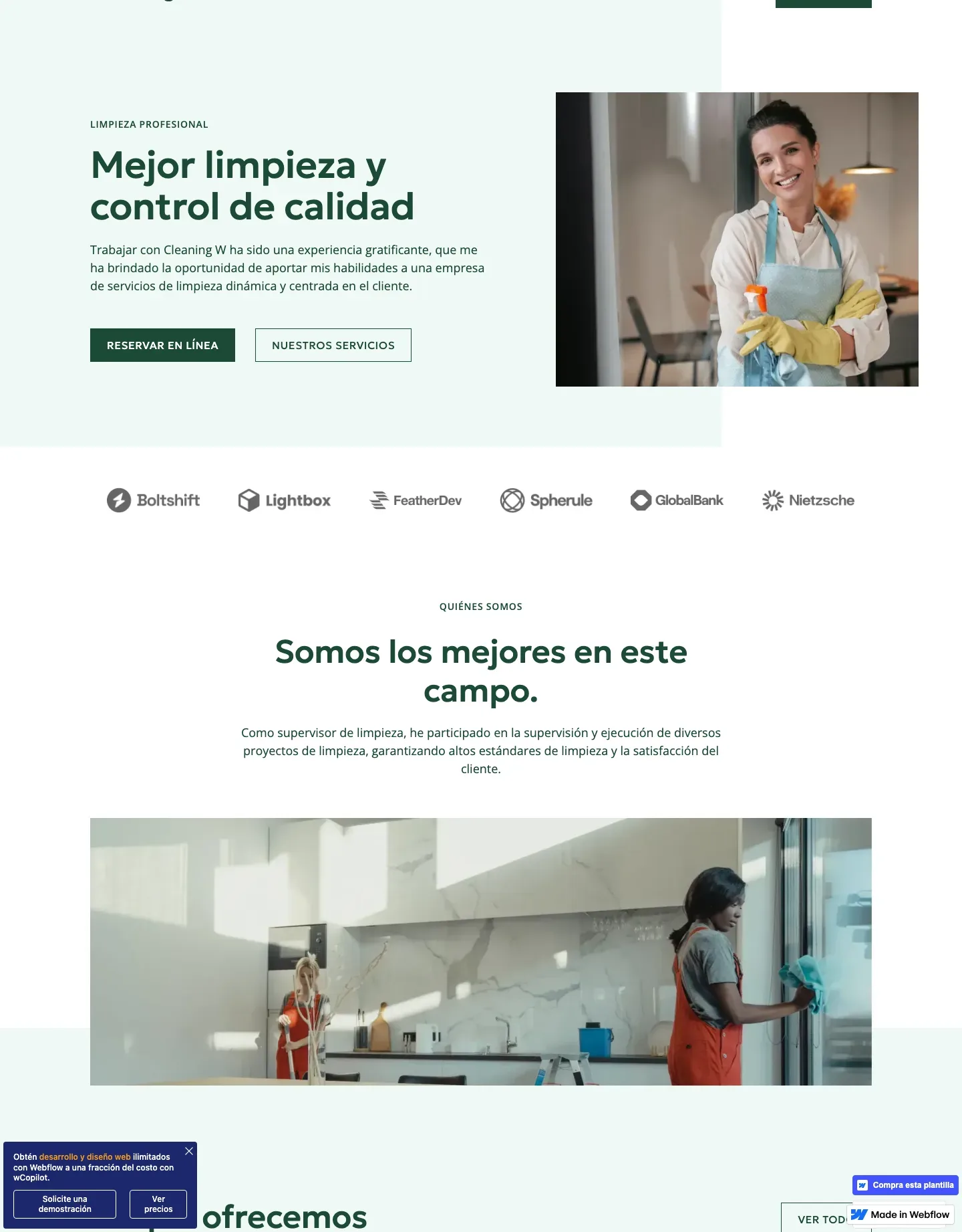 Diseño de página web para servicios y mantenimiento