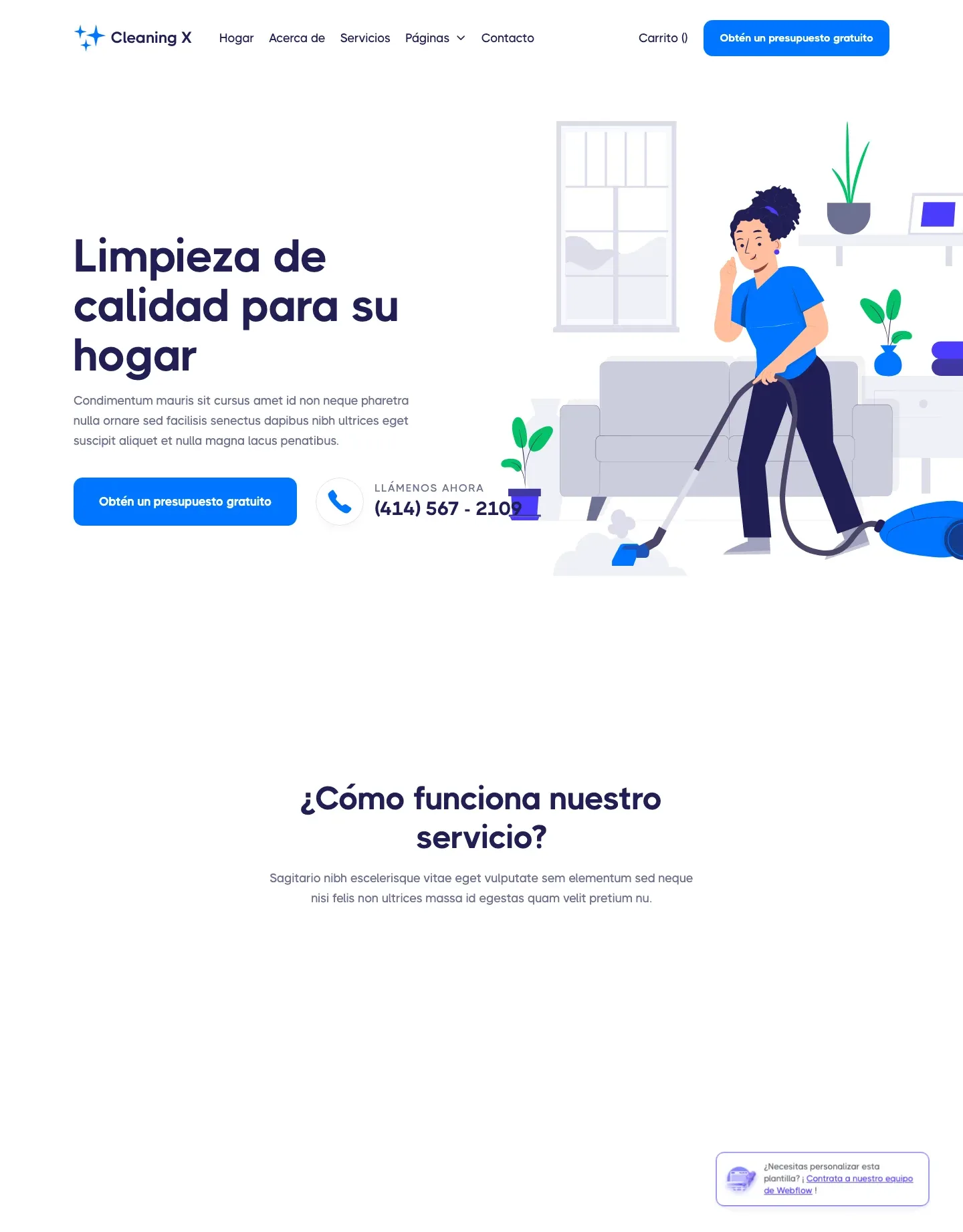 Diseño de página web para servicios y mantenimiento