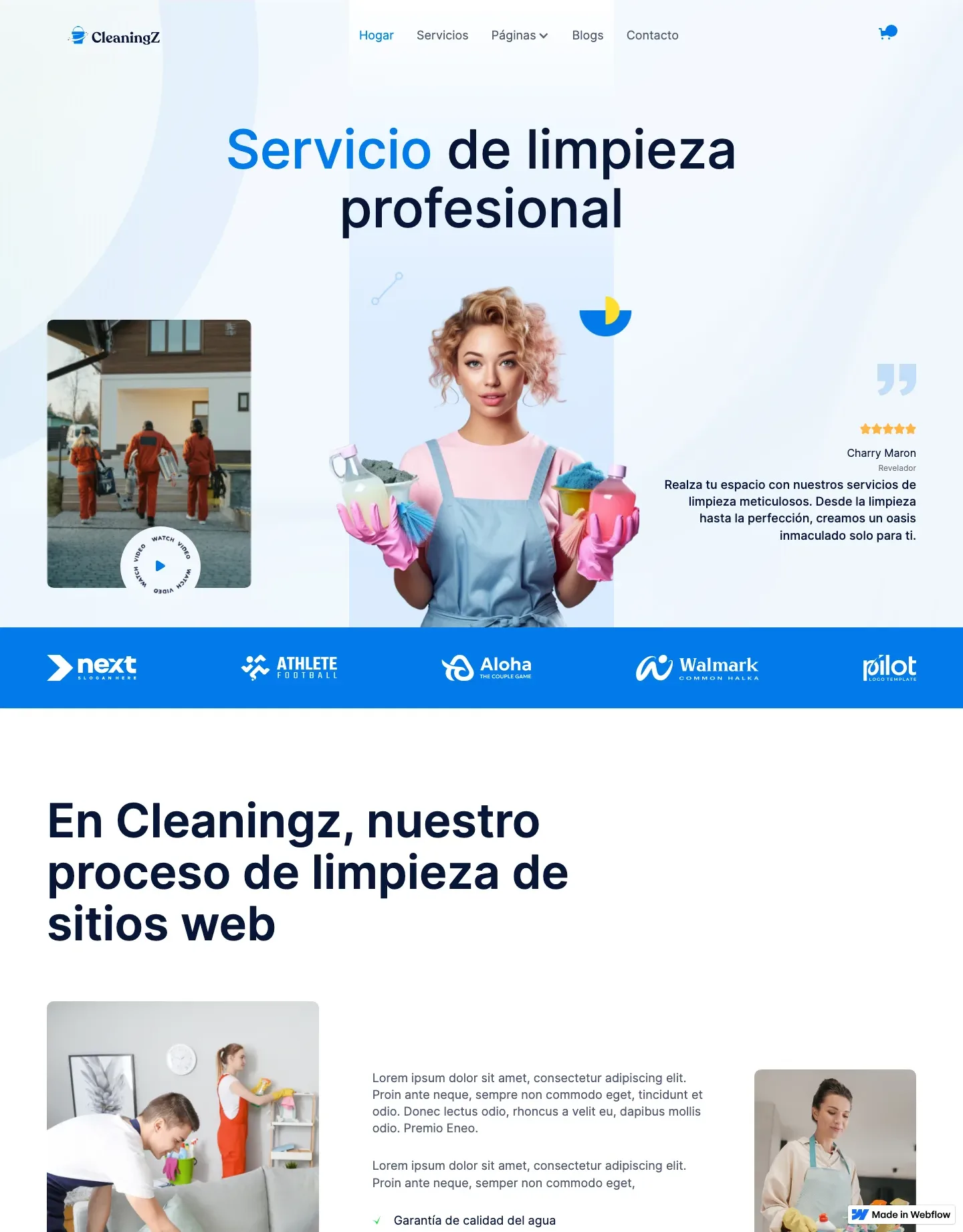 Diseño de página web para servicios y mantenimiento