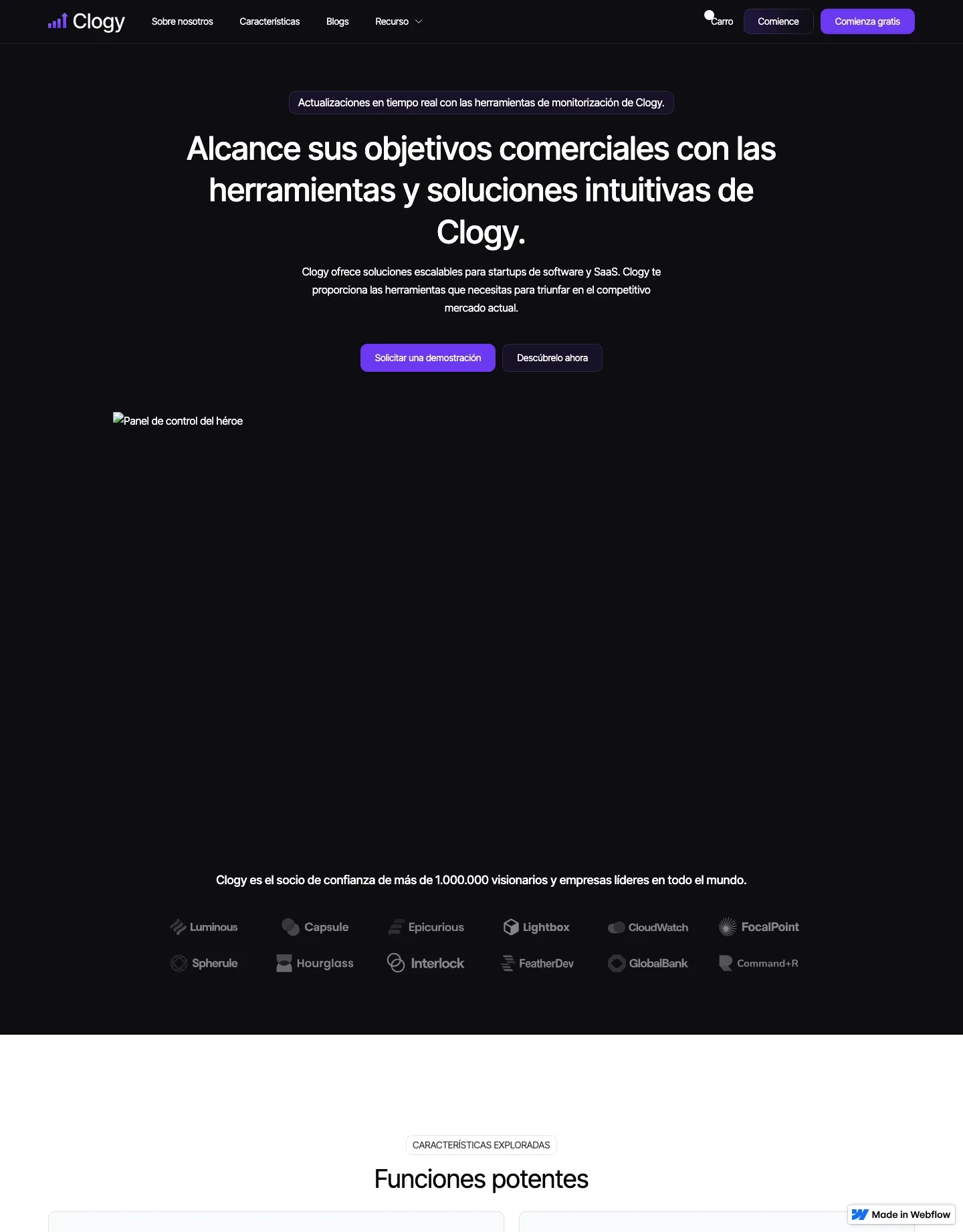 Diseño de página web para software y apps