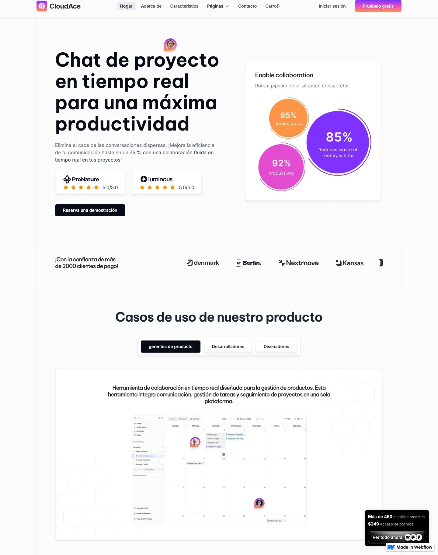 Diseño de página web para landing pages
