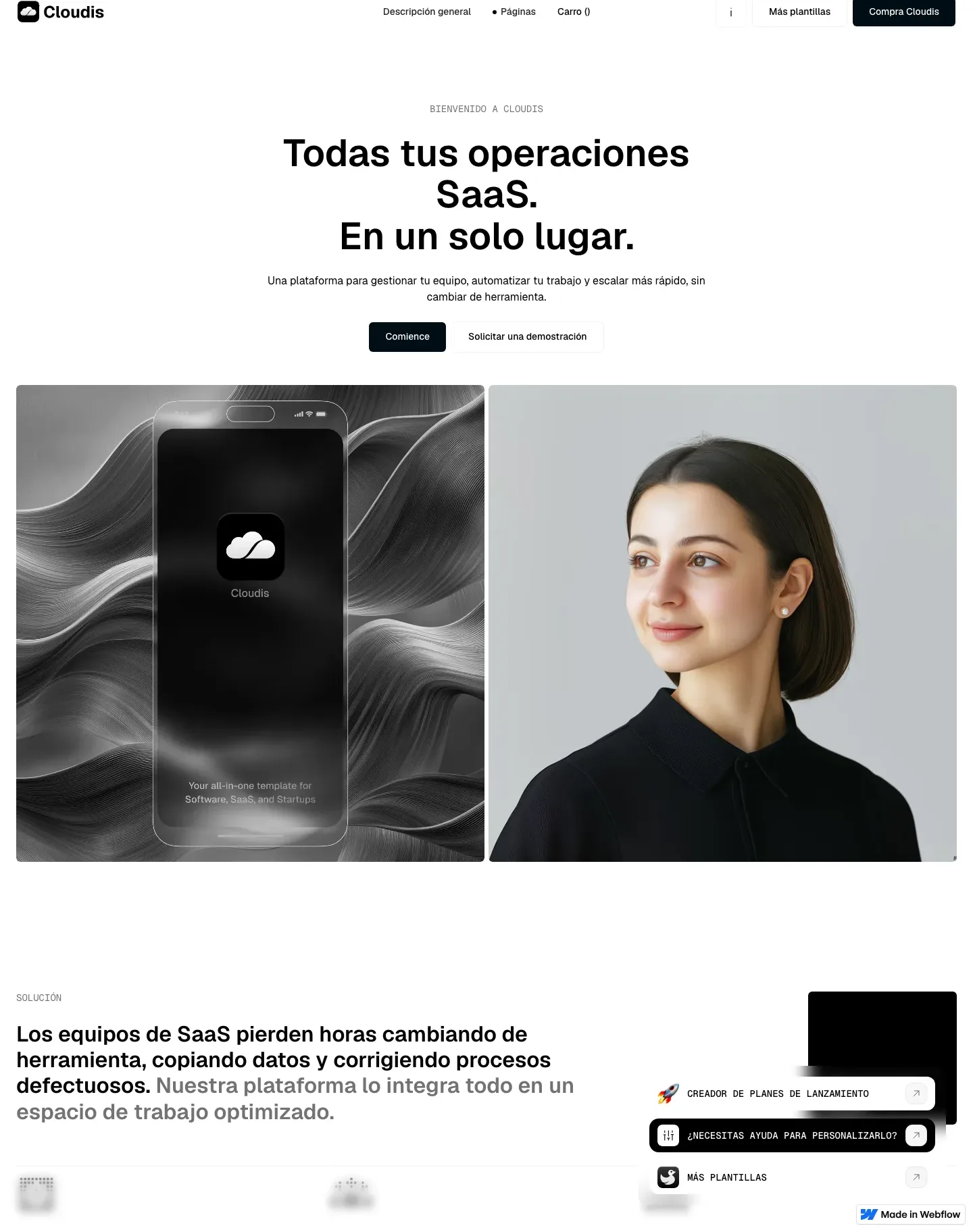Diseño de página web para software y apps