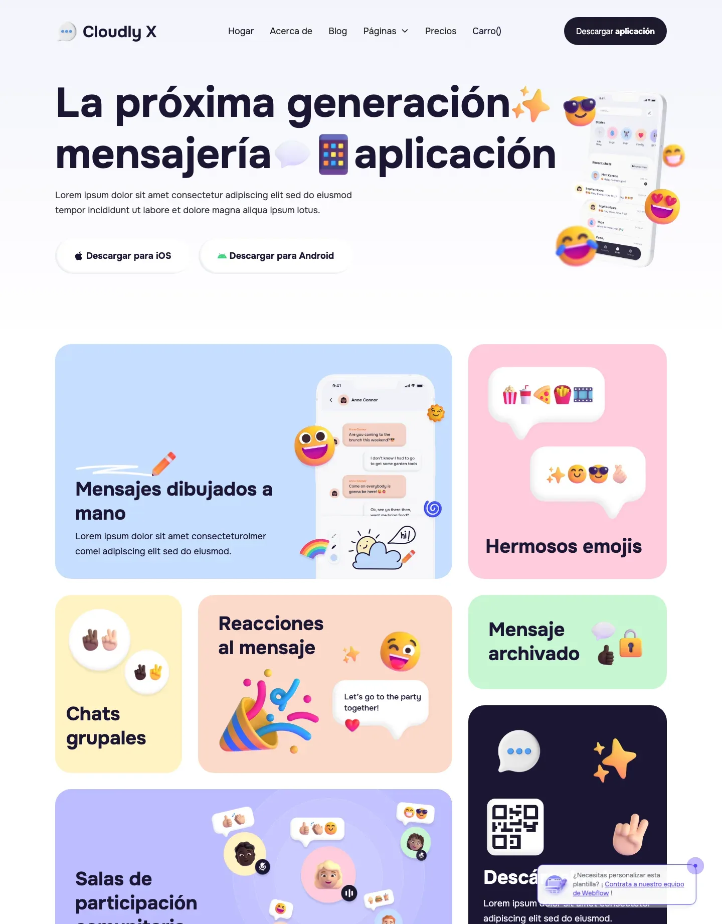 Diseño de página web para landing pages