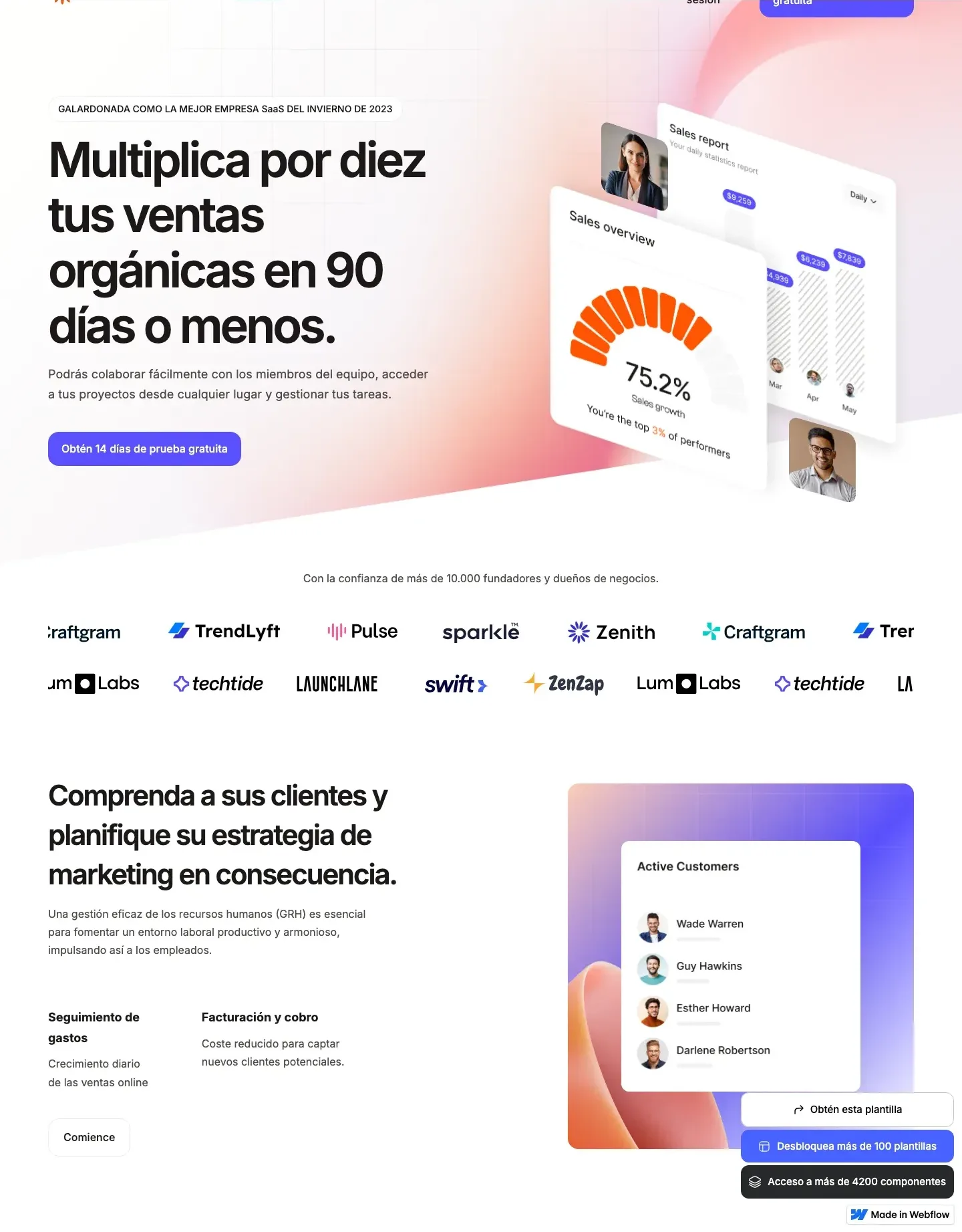 Diseño de página web para software y apps