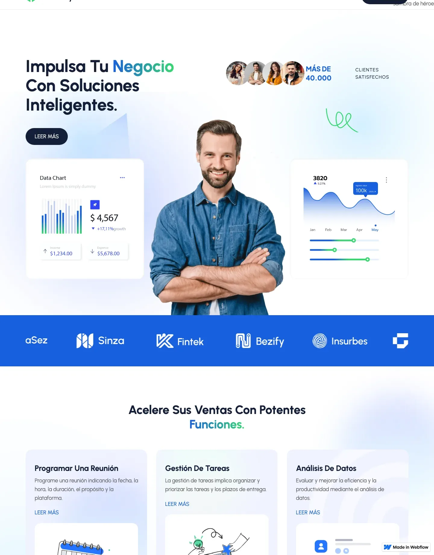 Diseño de página web para landing pages