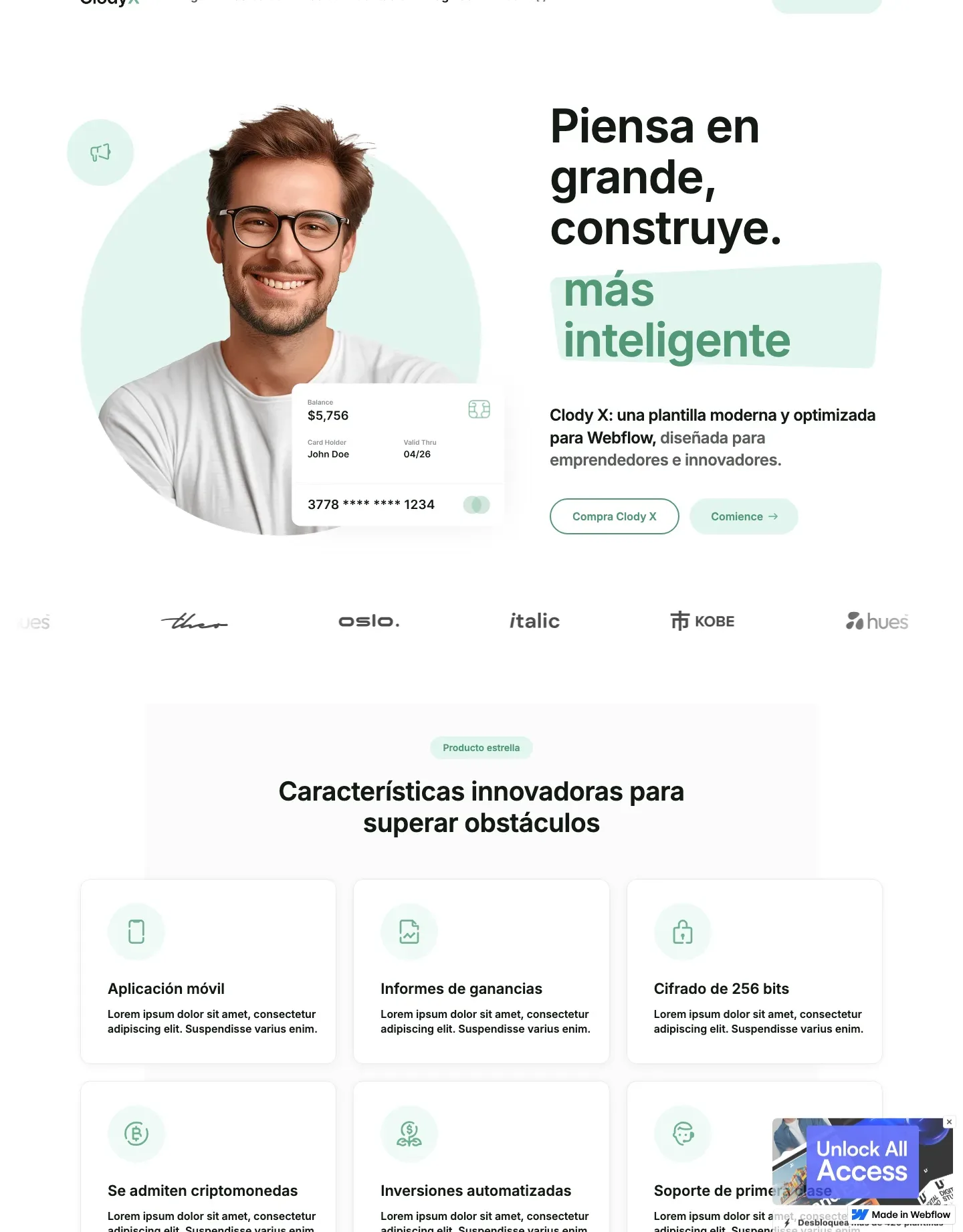 Diseño de página web para landing pages