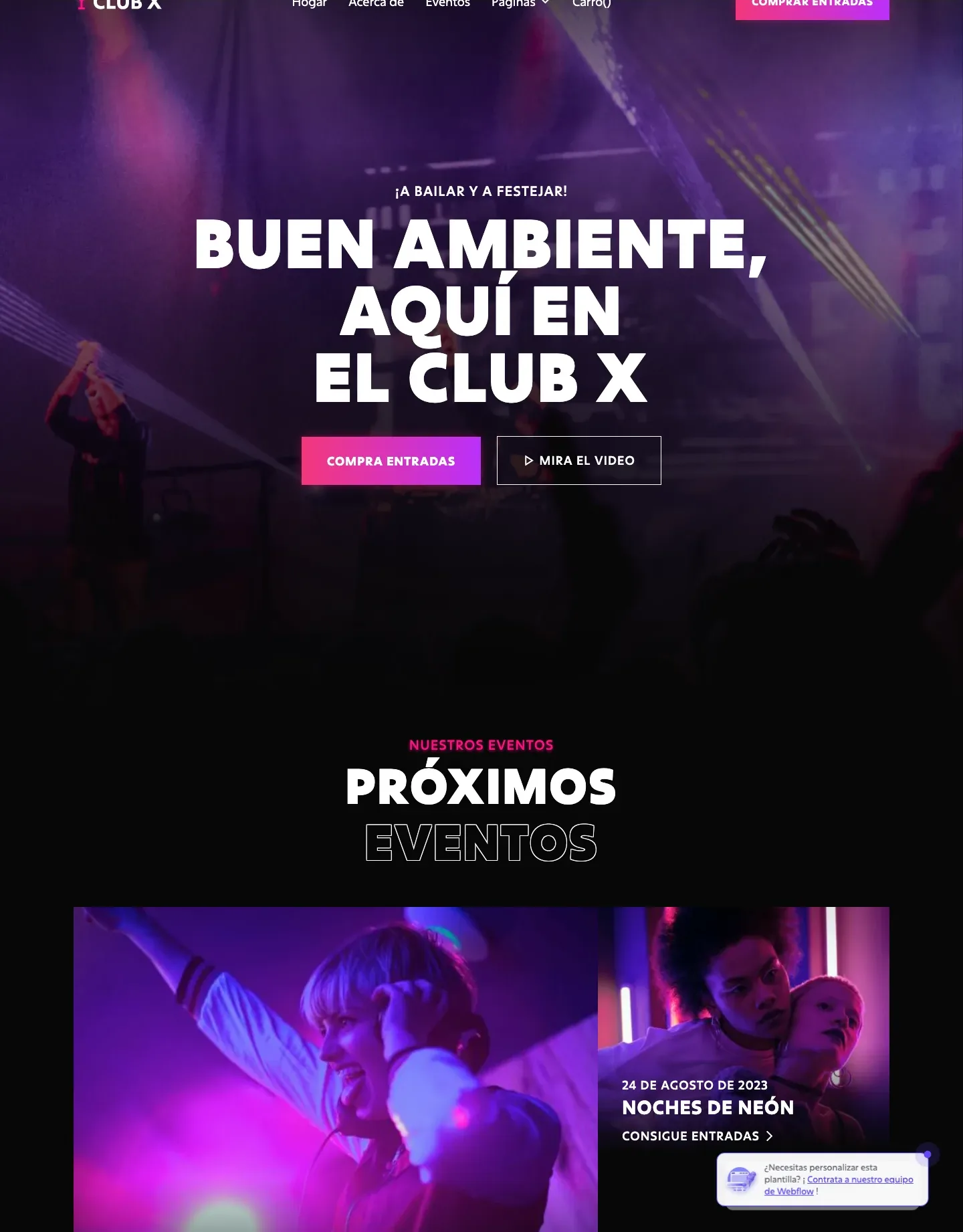 Diseño de página web para fotografía y eventos