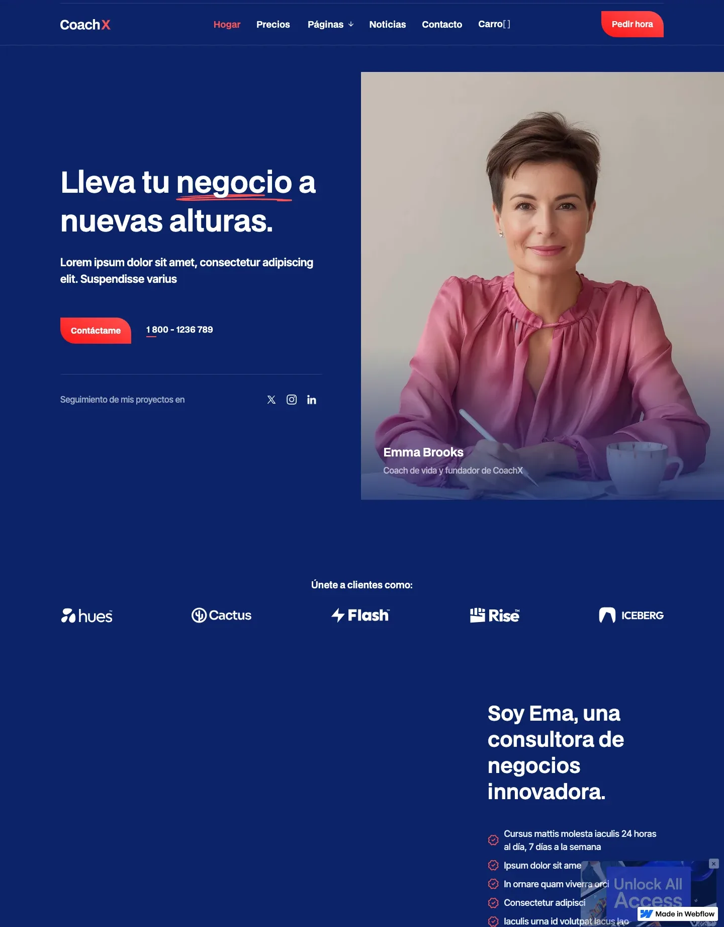 Diseño de página web para consultoría y coaching