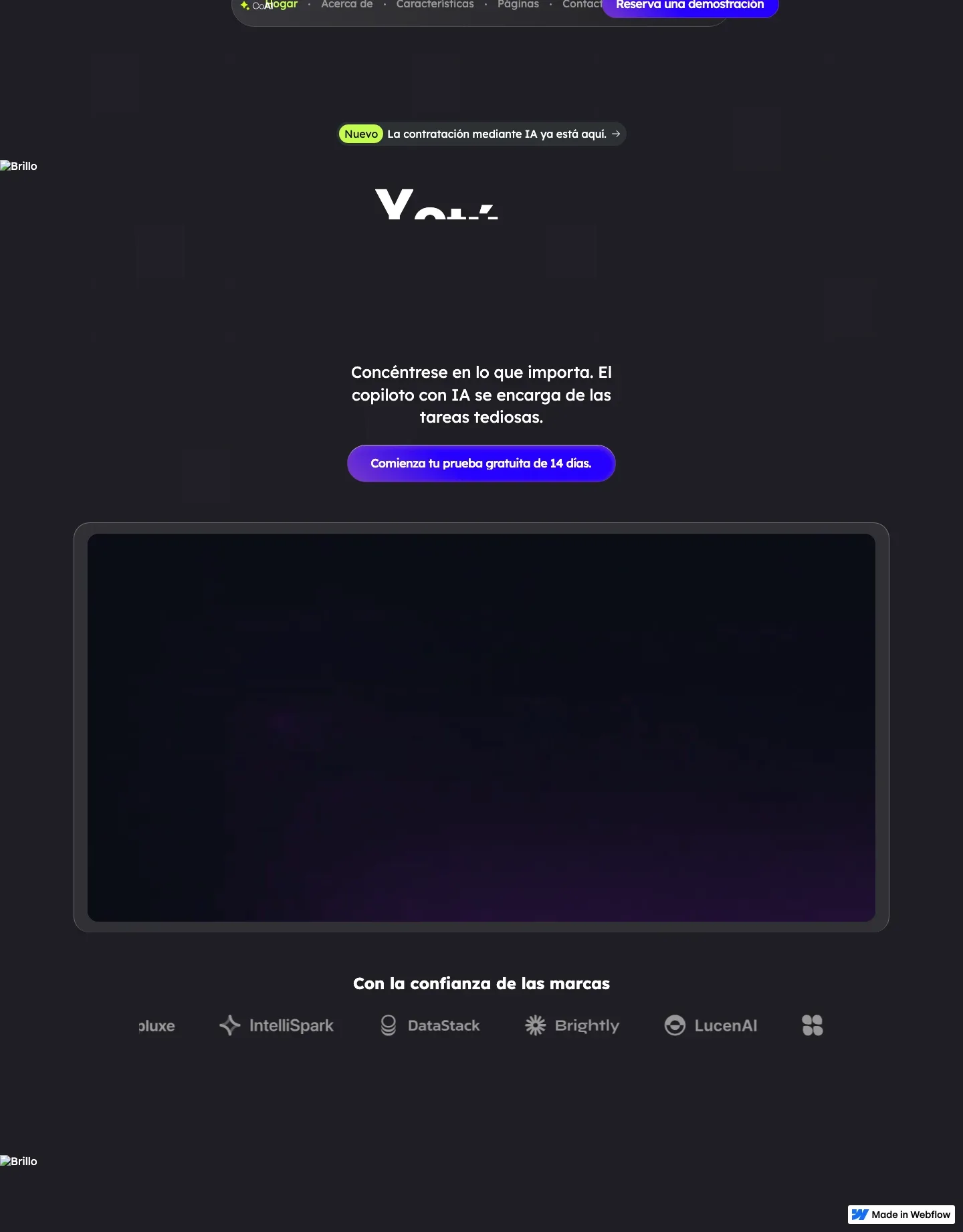 Diseño de página web para software y apps