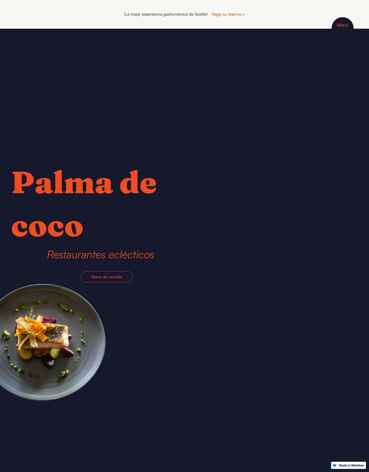 Diseño de página web para restaurantes y cafés