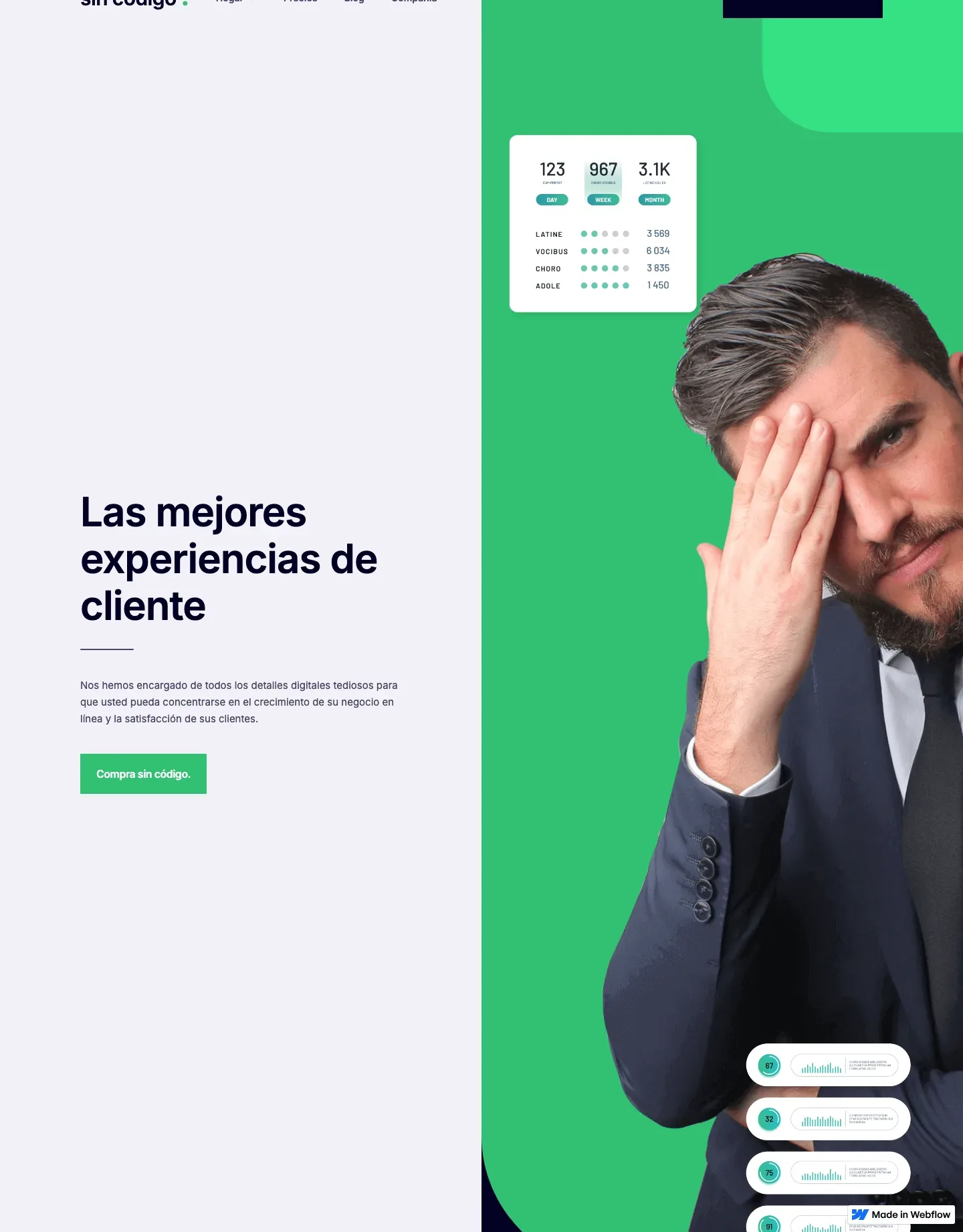 Diseño de página web para landing pages