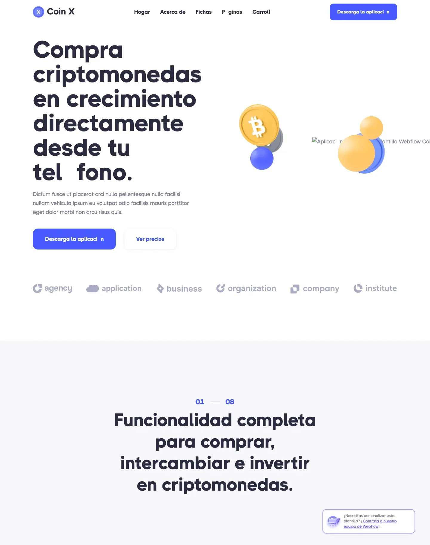 Diseño de página web para finanzas y seguros