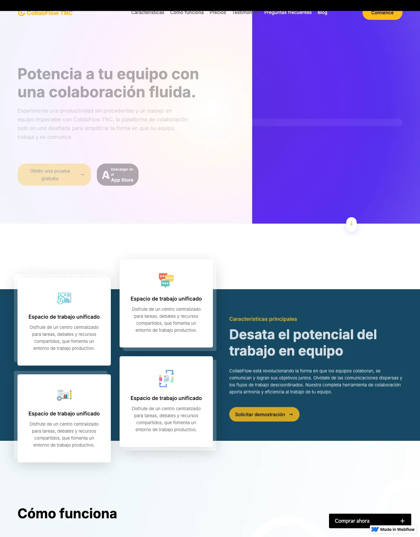 Diseño de página web para landing pages