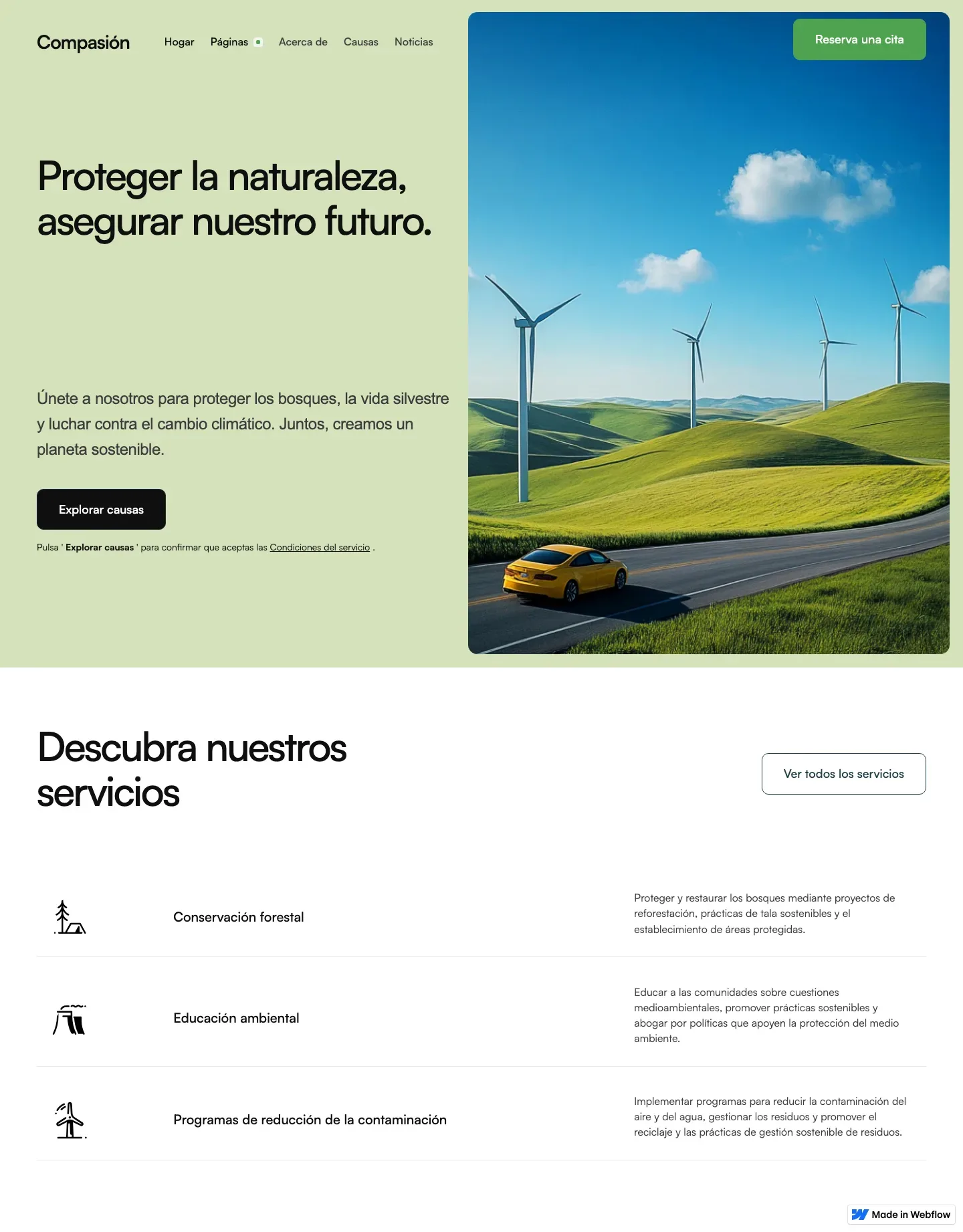 Diseño de página web para ong e iglesias