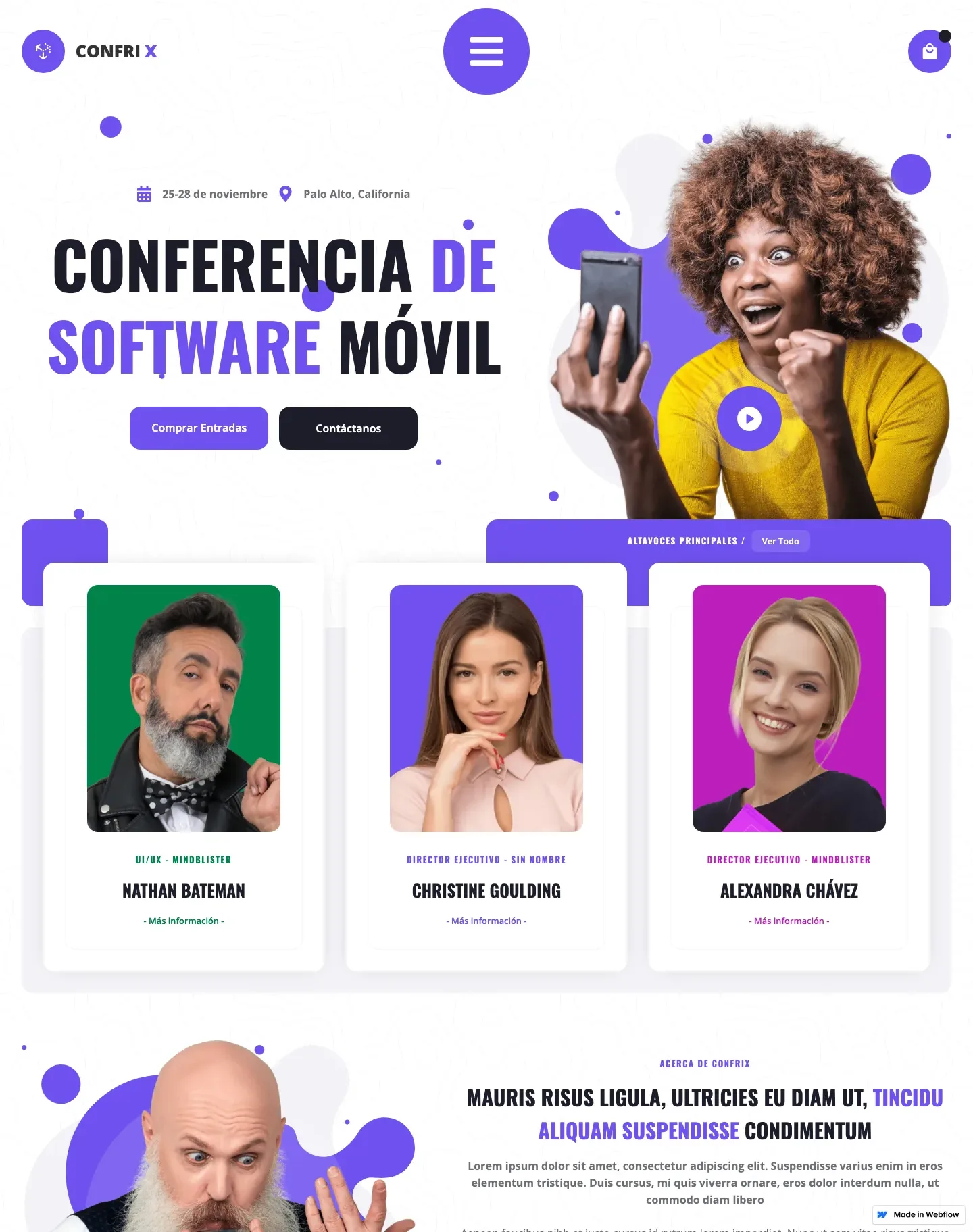 Diseño de página web para fotografía y eventos