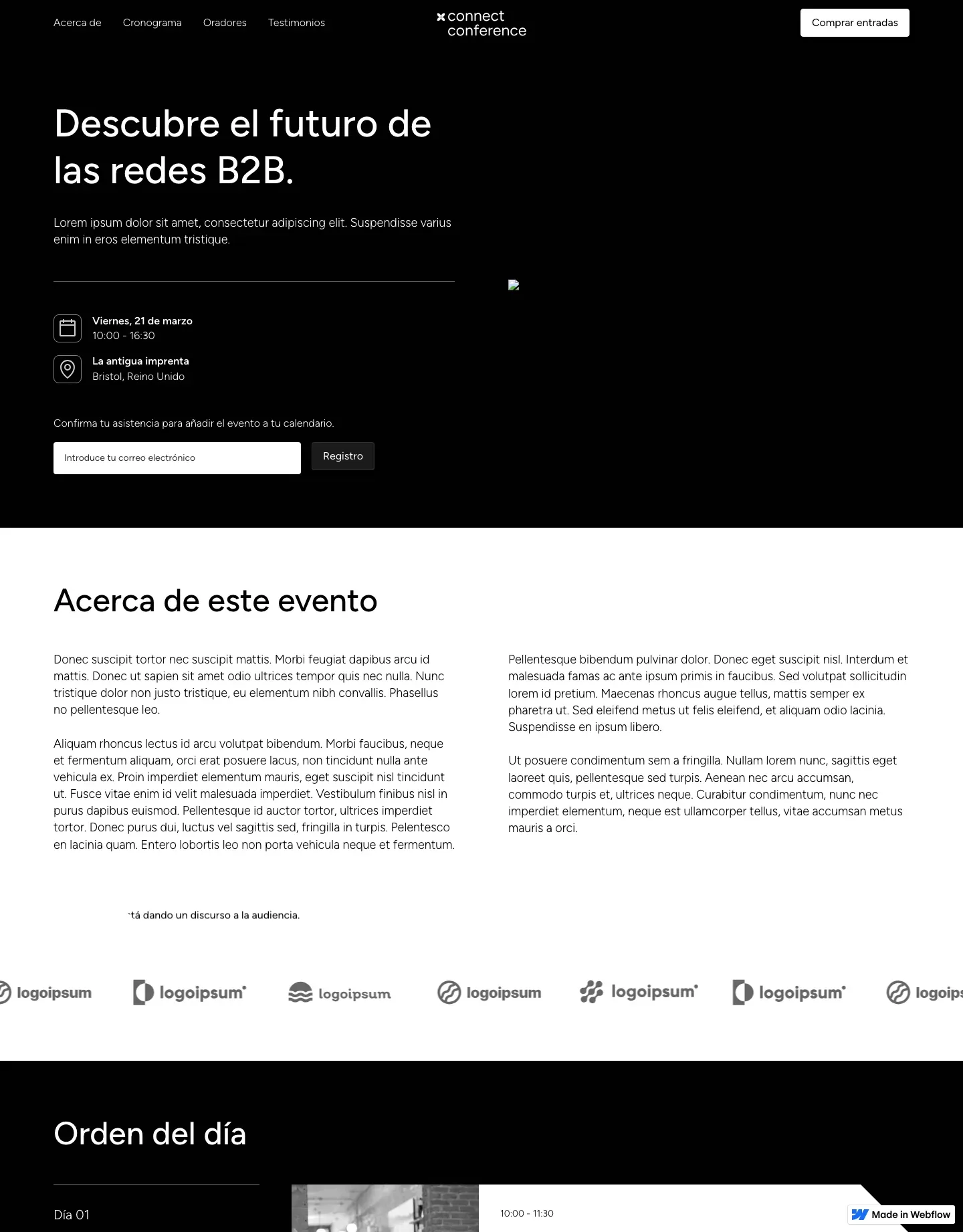 Diseño de página web para fotografía y eventos