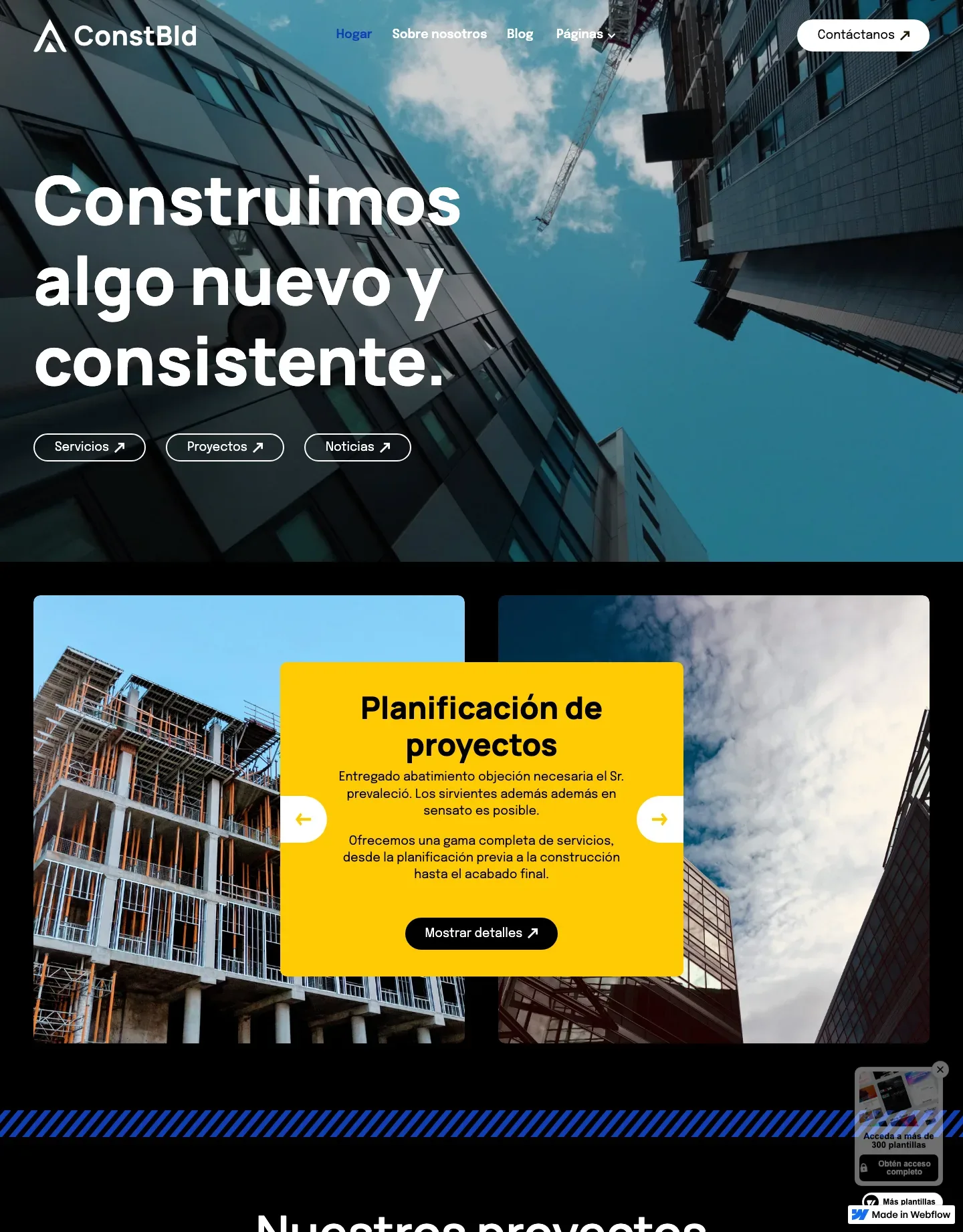 Diseño de página web para construcción y arquitectura