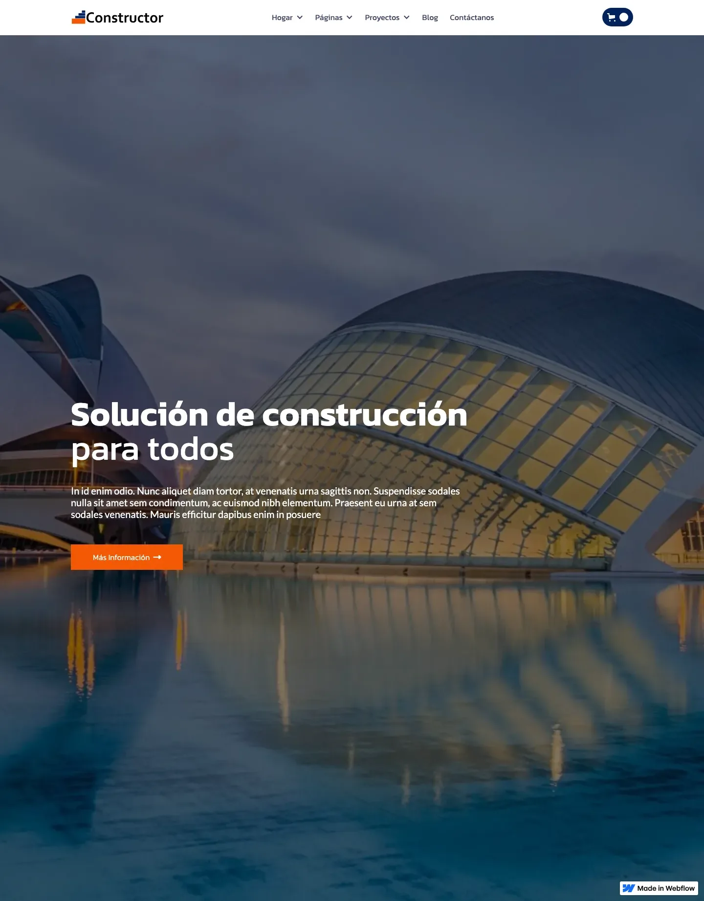Diseño de página web para construcción y arquitectura