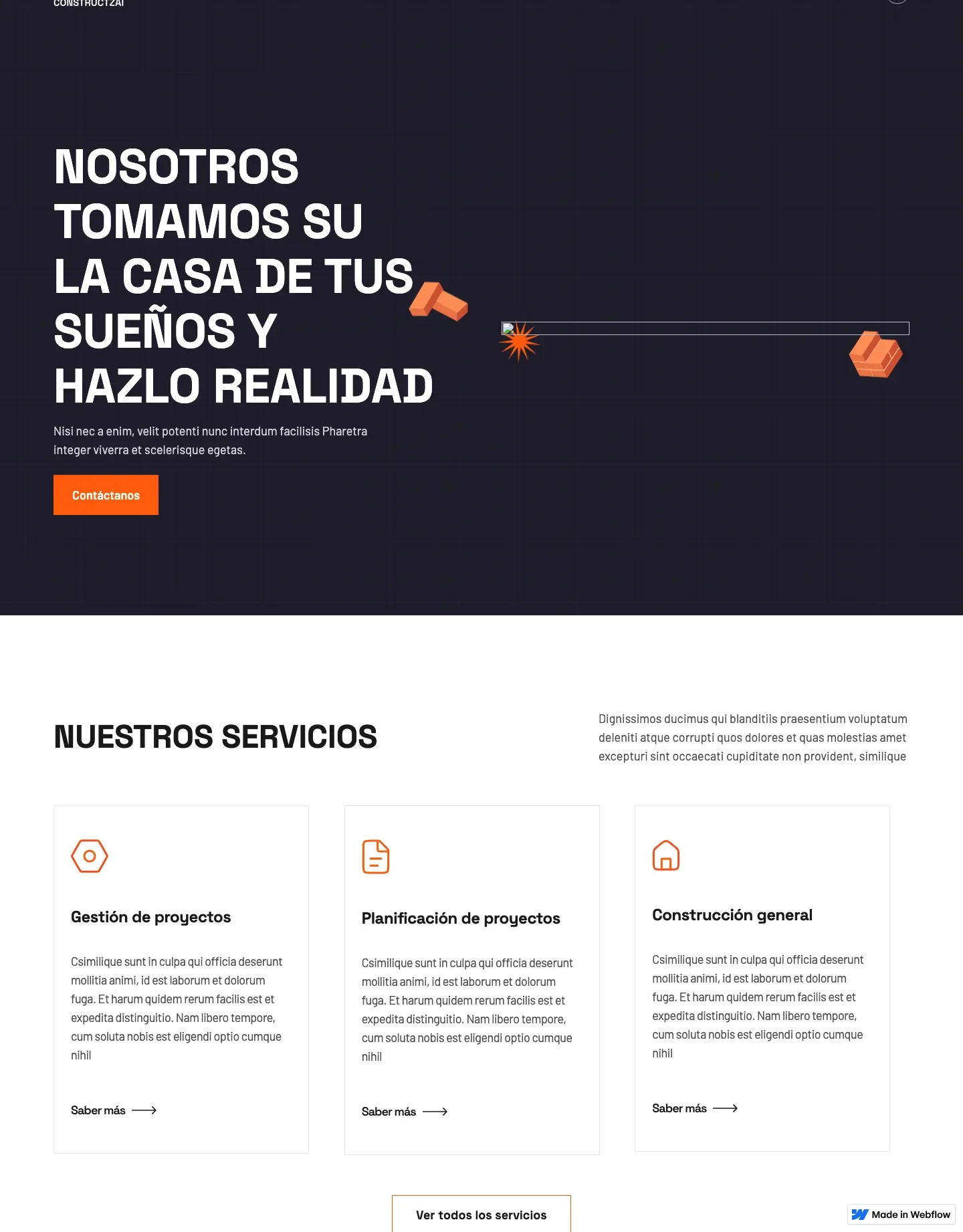 Diseño de página web para construcción y arquitectura