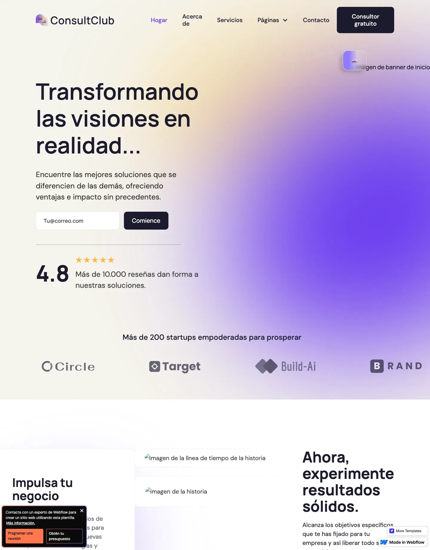 Diseño de página web para consultoría y coaching