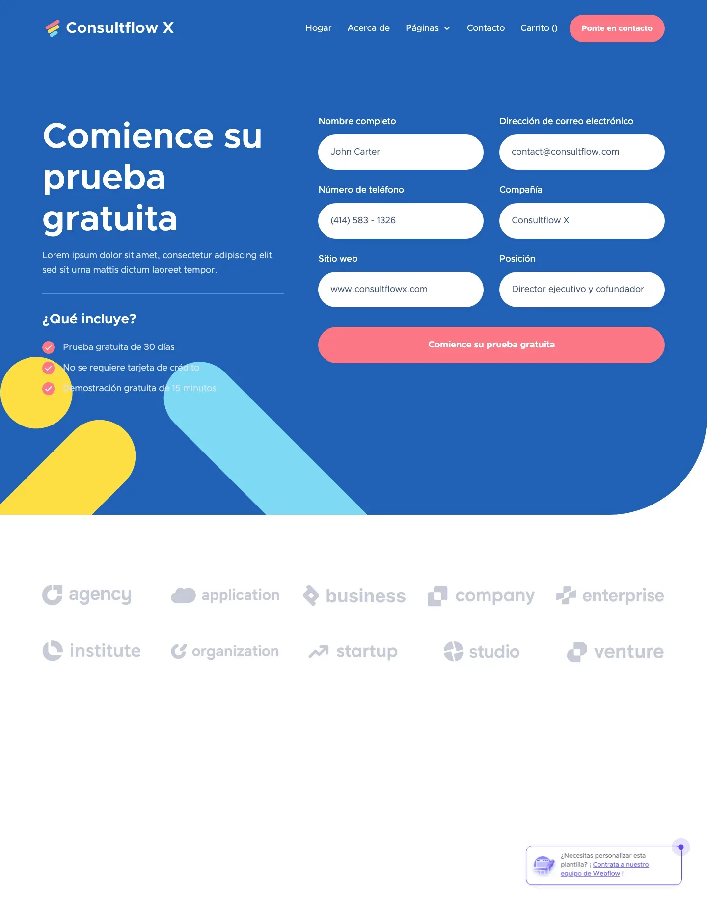 Diseño de página web para consultoría y coaching