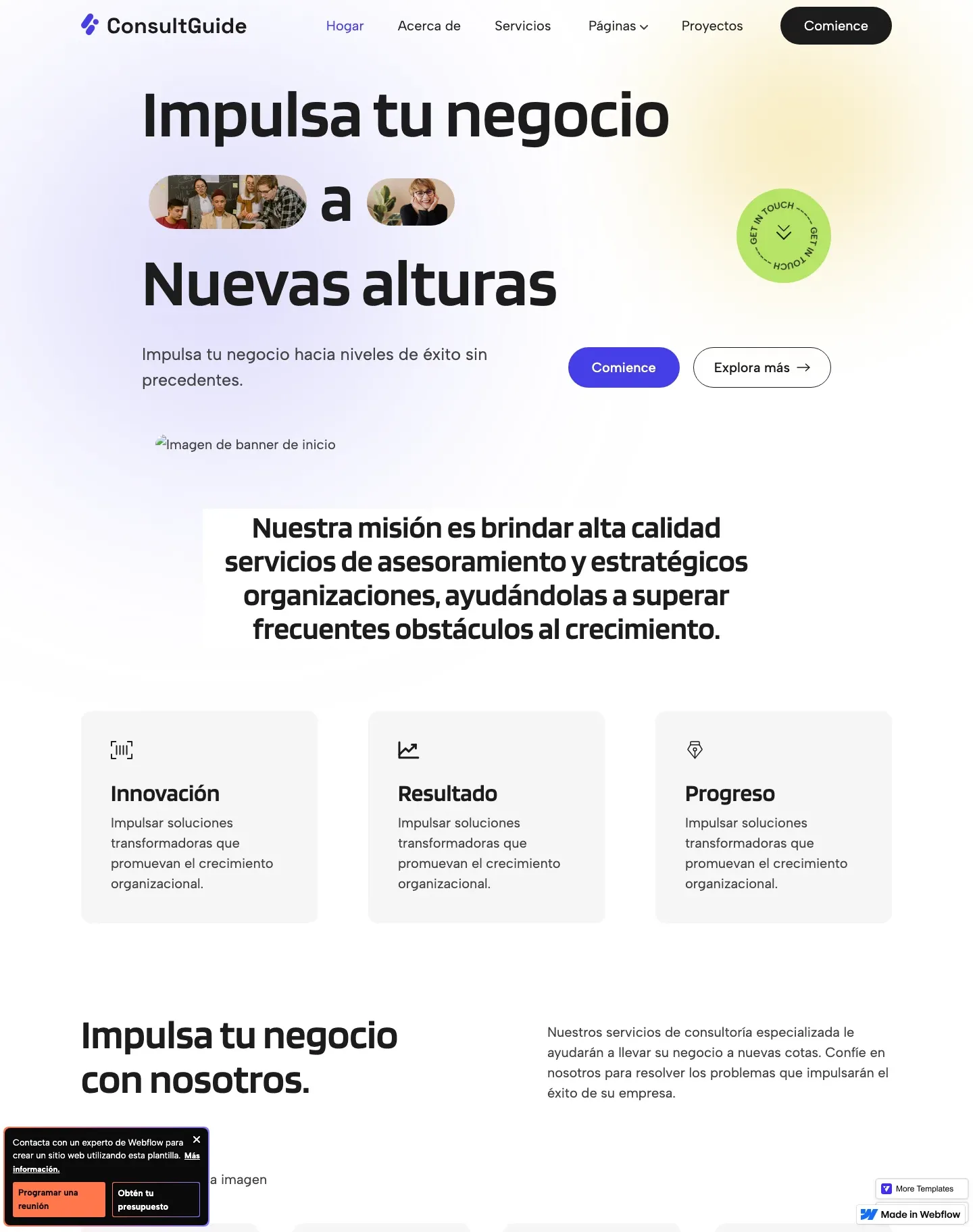 Diseño de página web para consultoría y coaching