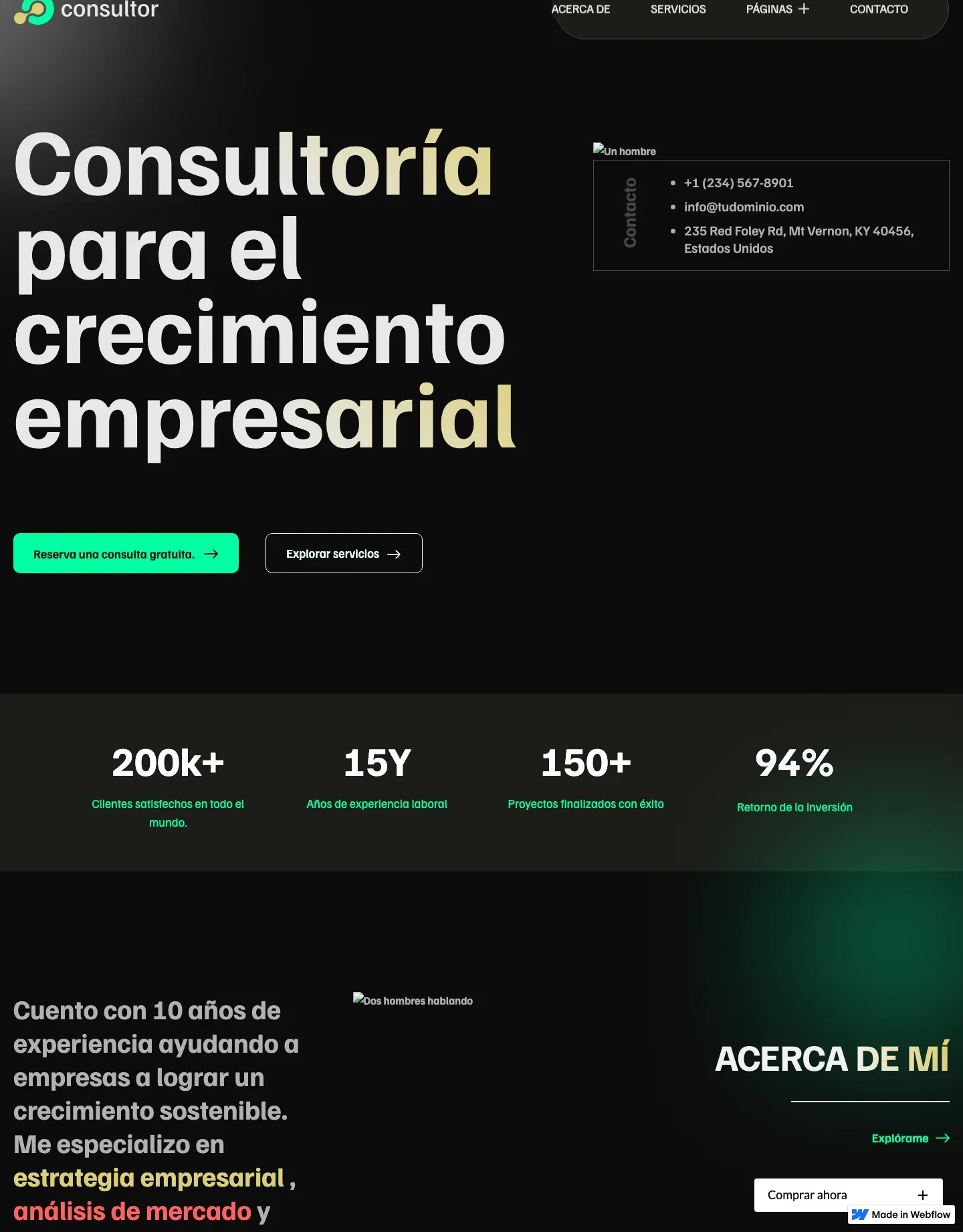 Diseño de página web para consultoría y coaching