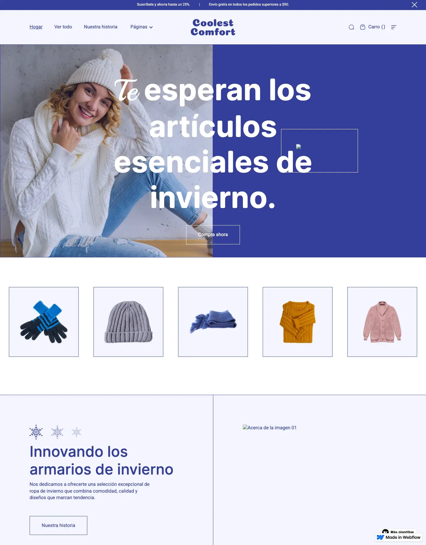 Diseño de página web para tienda en línea