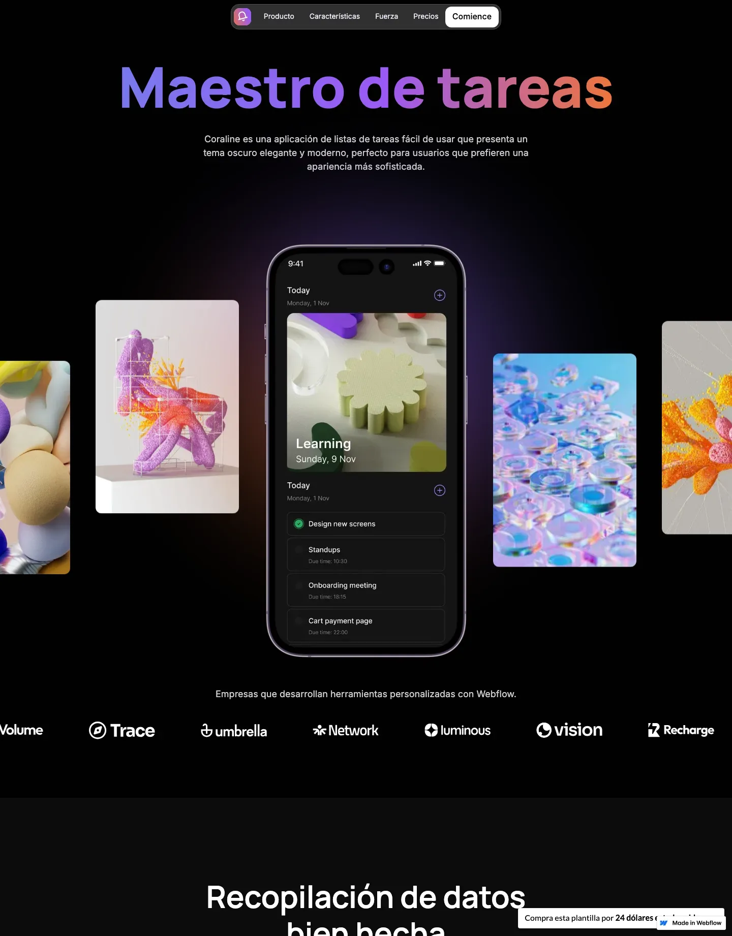 Diseño de página web para landing pages