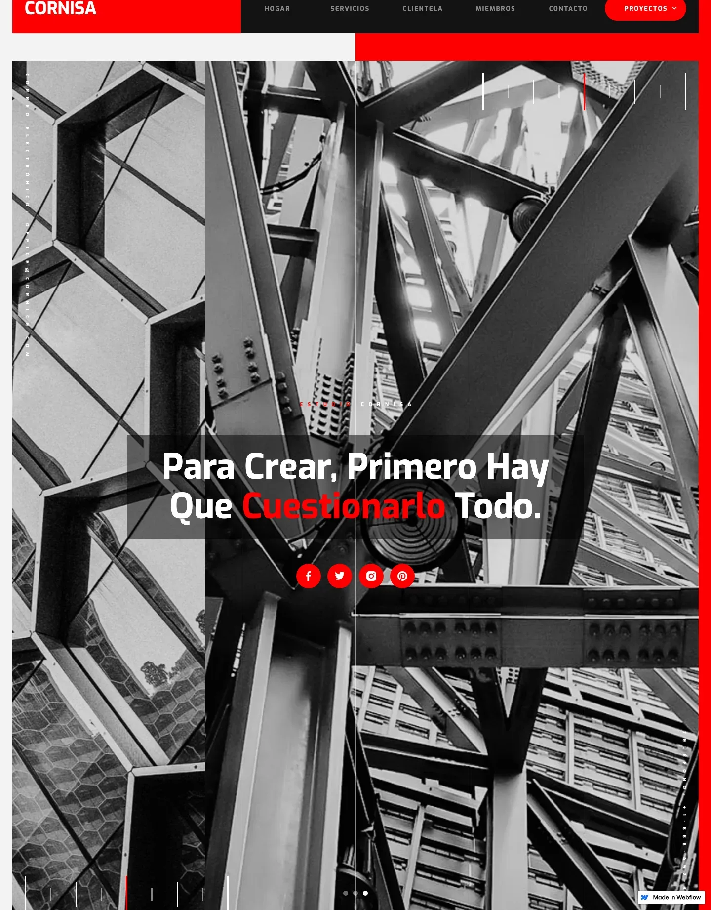 Diseño de página web para construcción y arquitectura