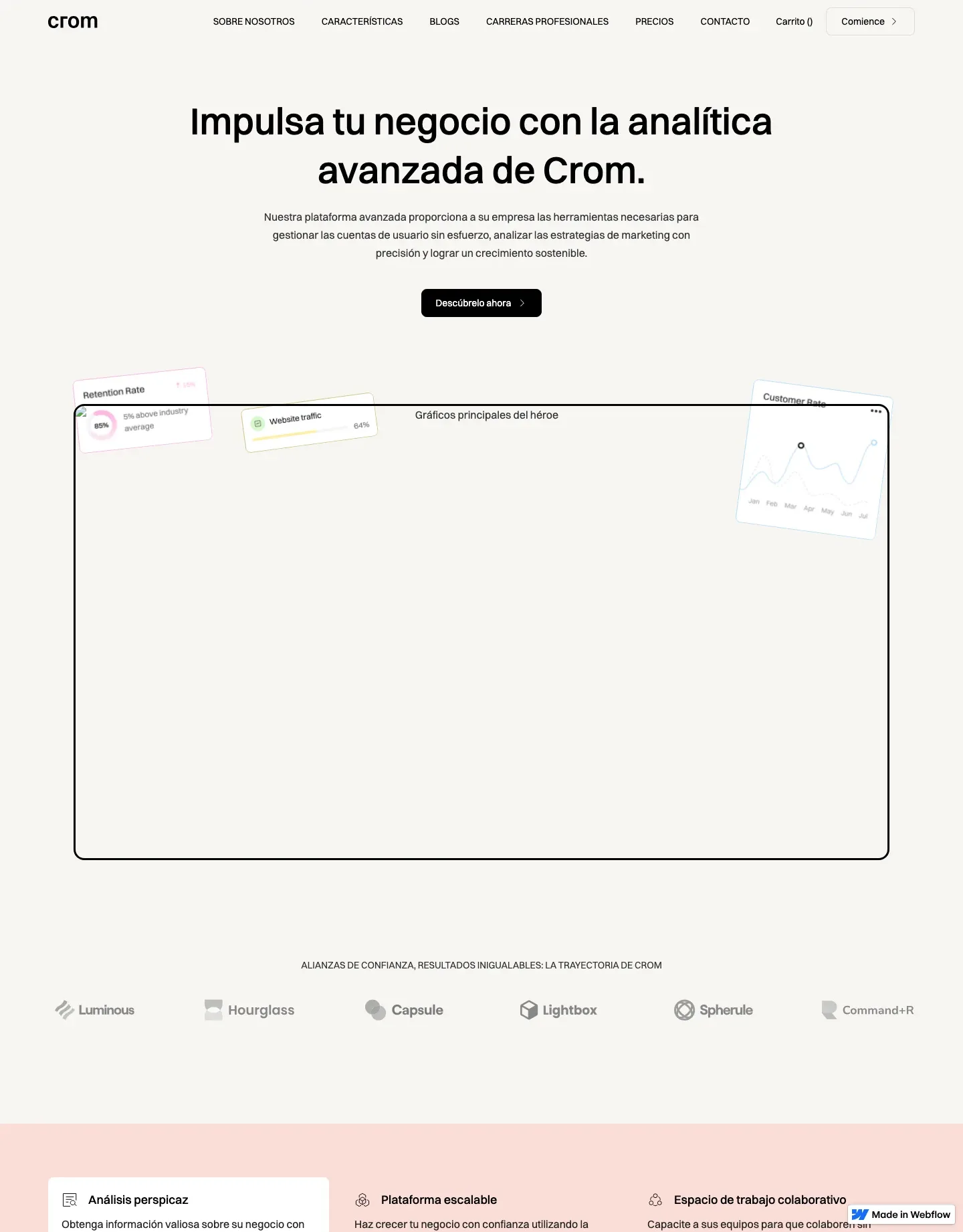 Diseño de página web para landing pages