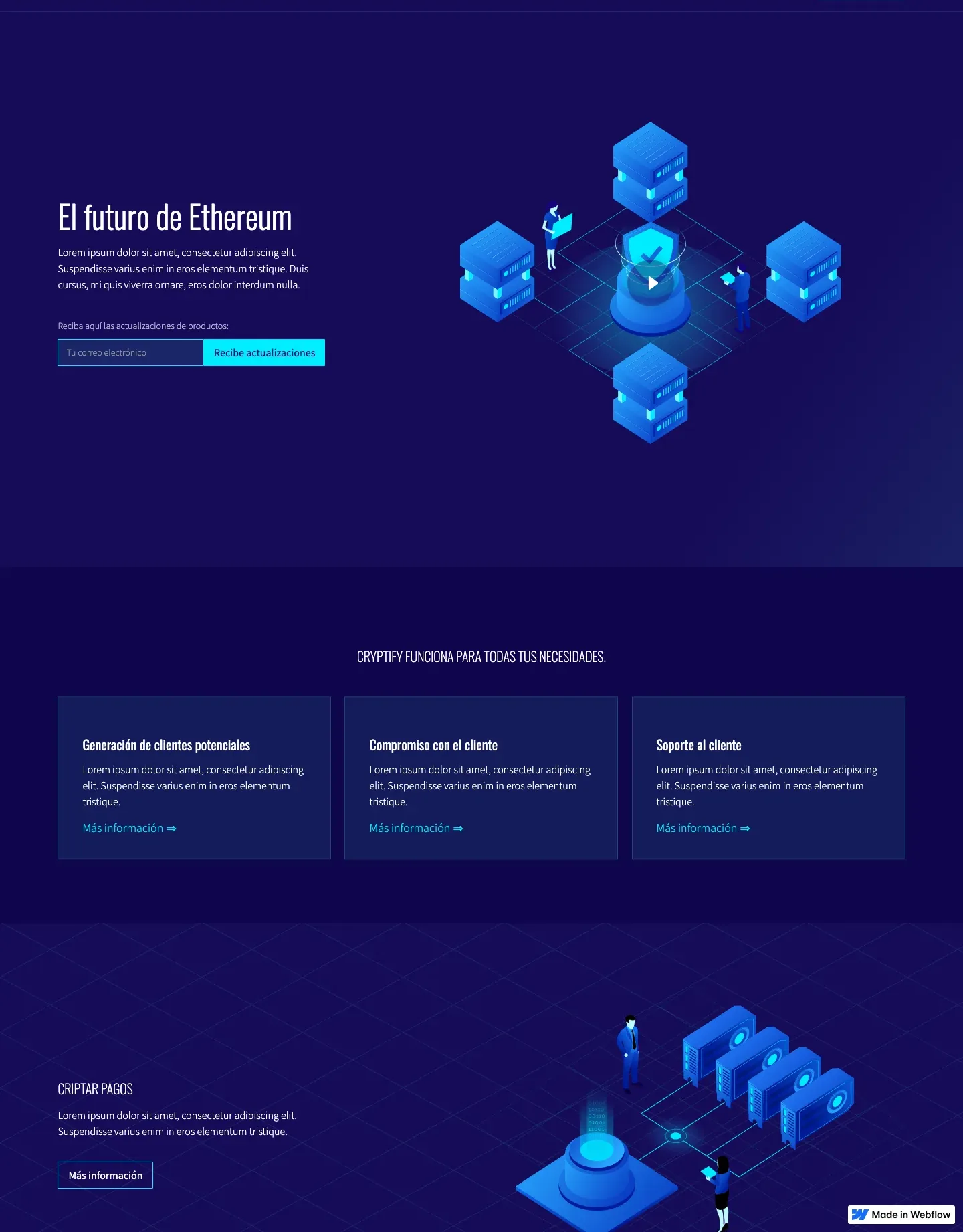 Diseño de página web para finanzas y seguros