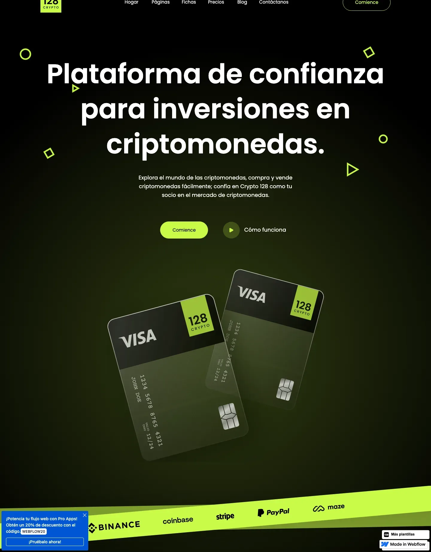 Diseño de página web para landing pages