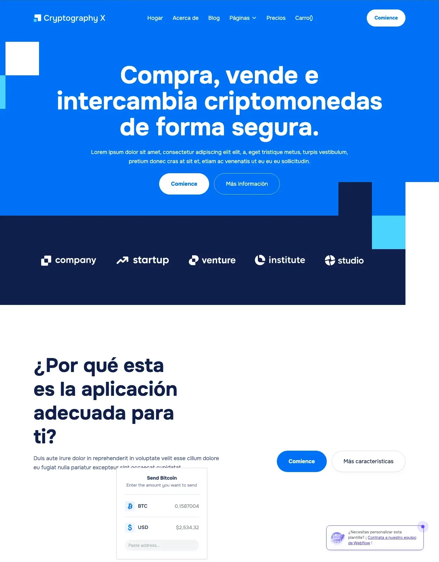 Diseño de página web para finanzas y seguros