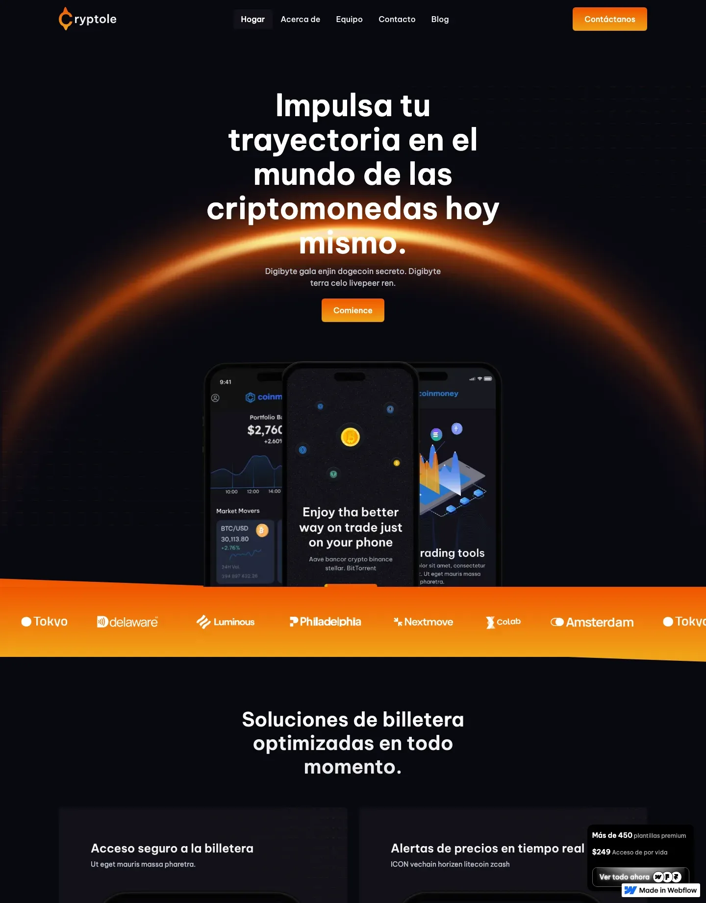 Diseño de página web para finanzas y seguros