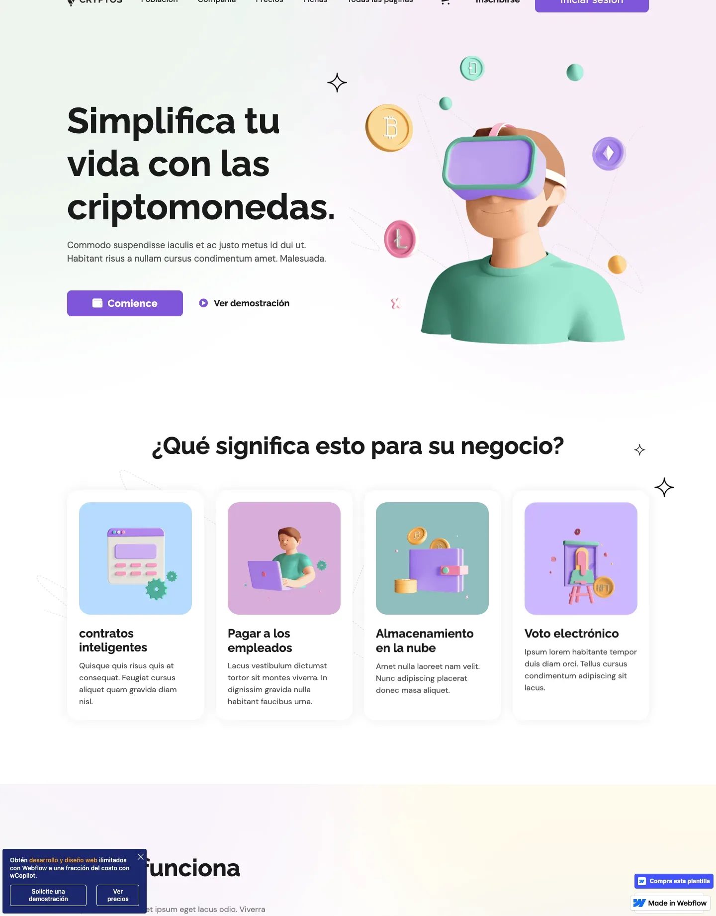 Diseño de página web para landing pages